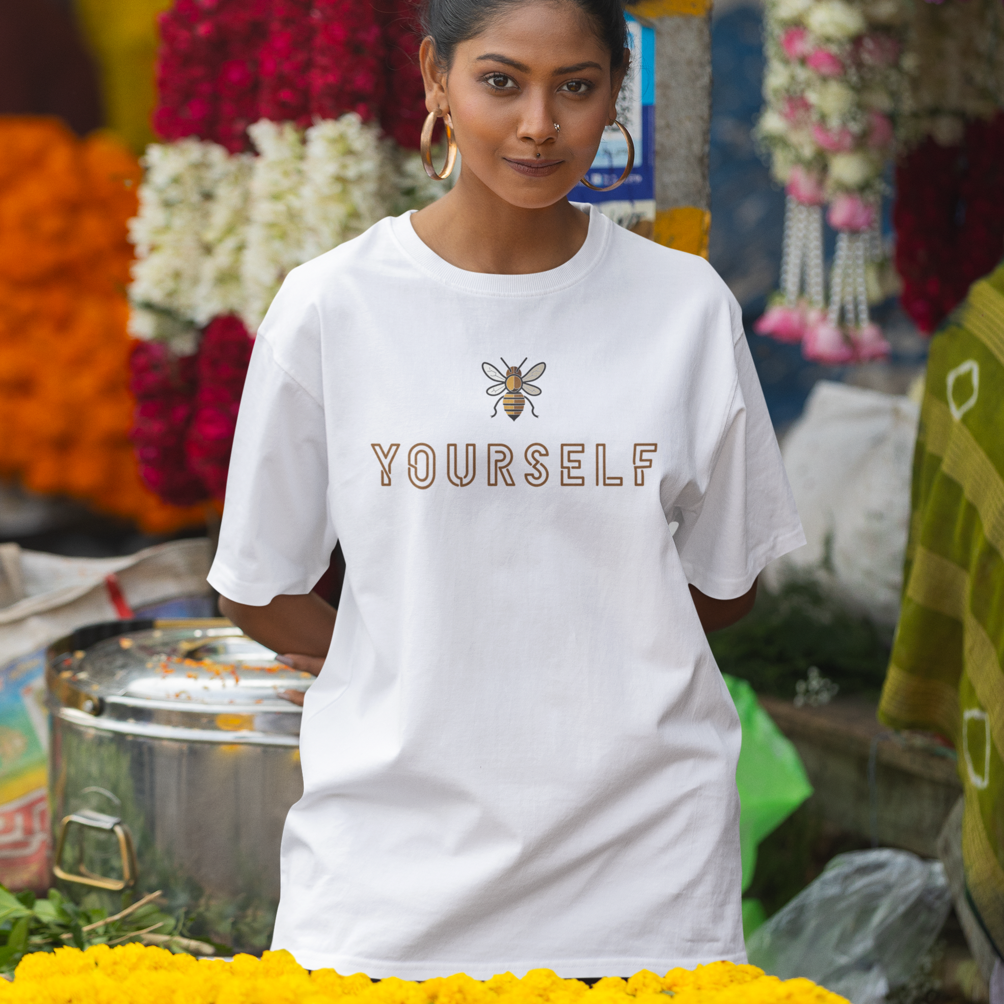 "Be Yourself" Women's Cotton Oversized T-Shirt| Storeily