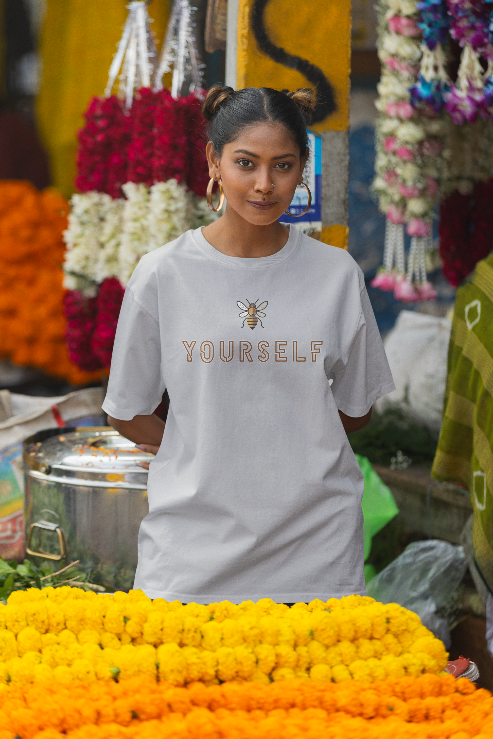 "Be Yourself" Women's Cotton Oversized T-Shirt