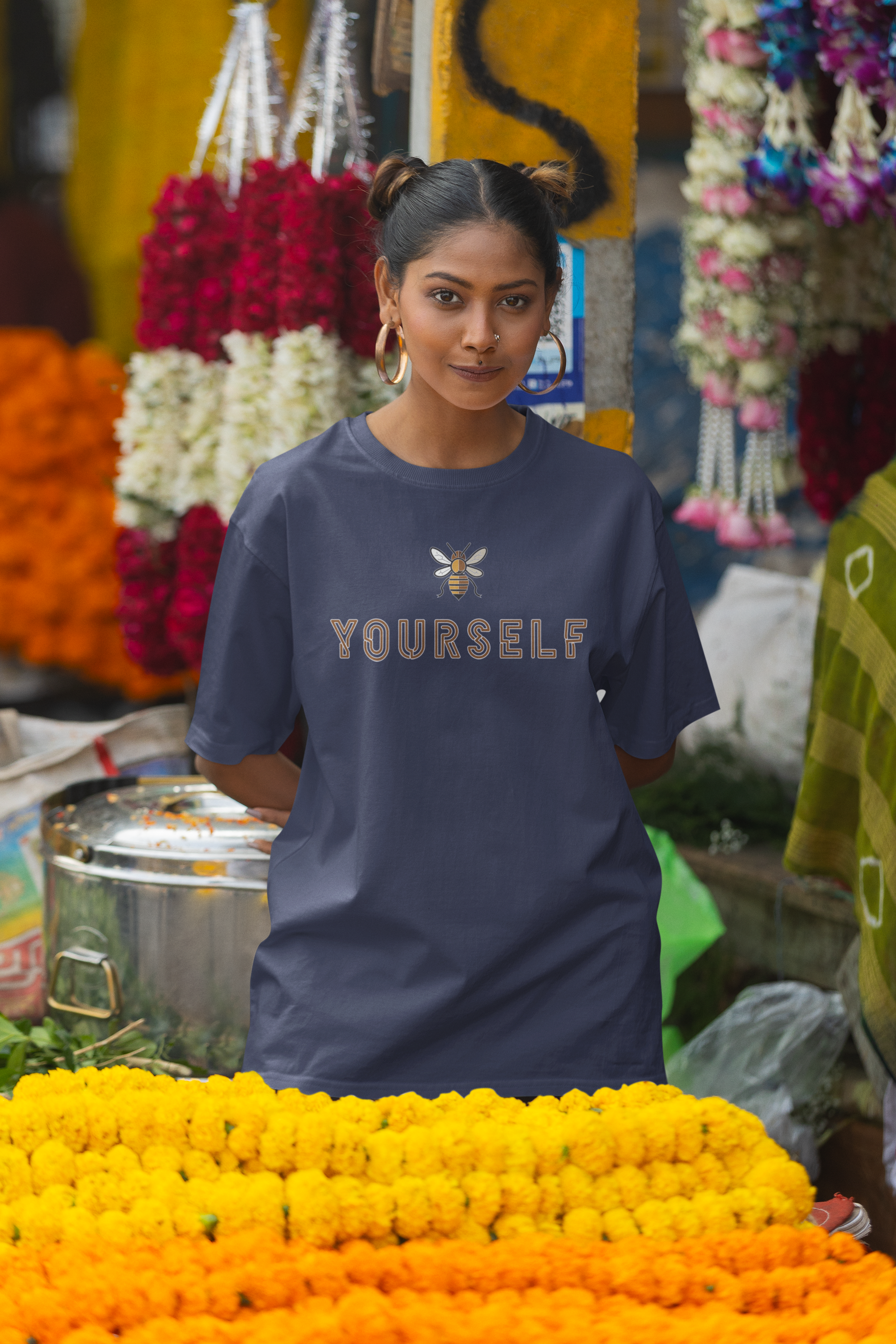 "Be Yourself" Women's Cotton Oversized T-Shirt