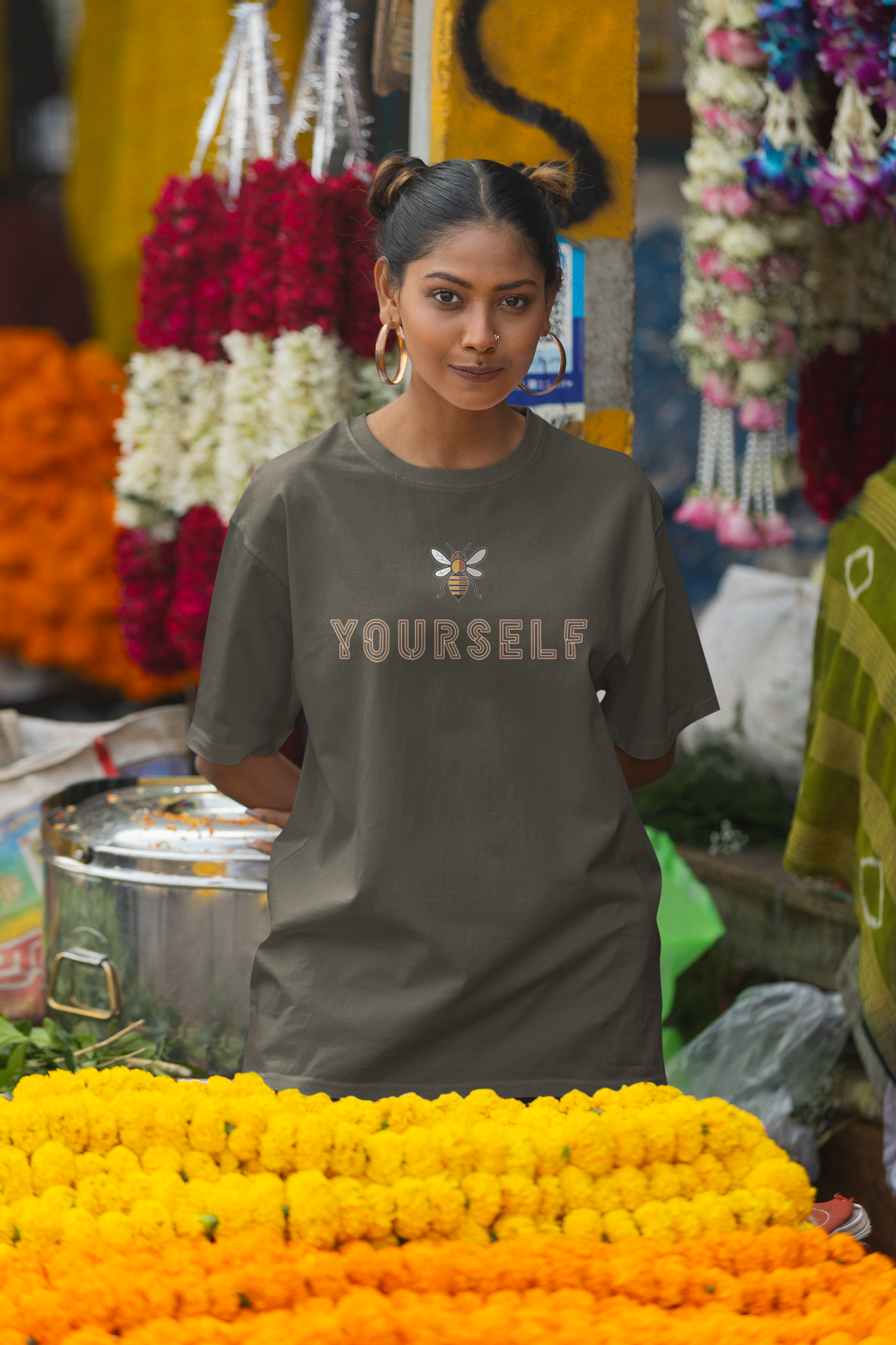 "Be Yourself" Women's Cotton Oversized T-Shirt