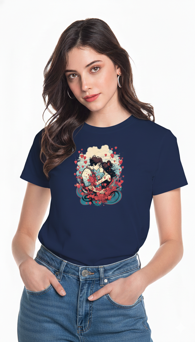Love is in the Air Women's Cotton T-shirt - Storeily