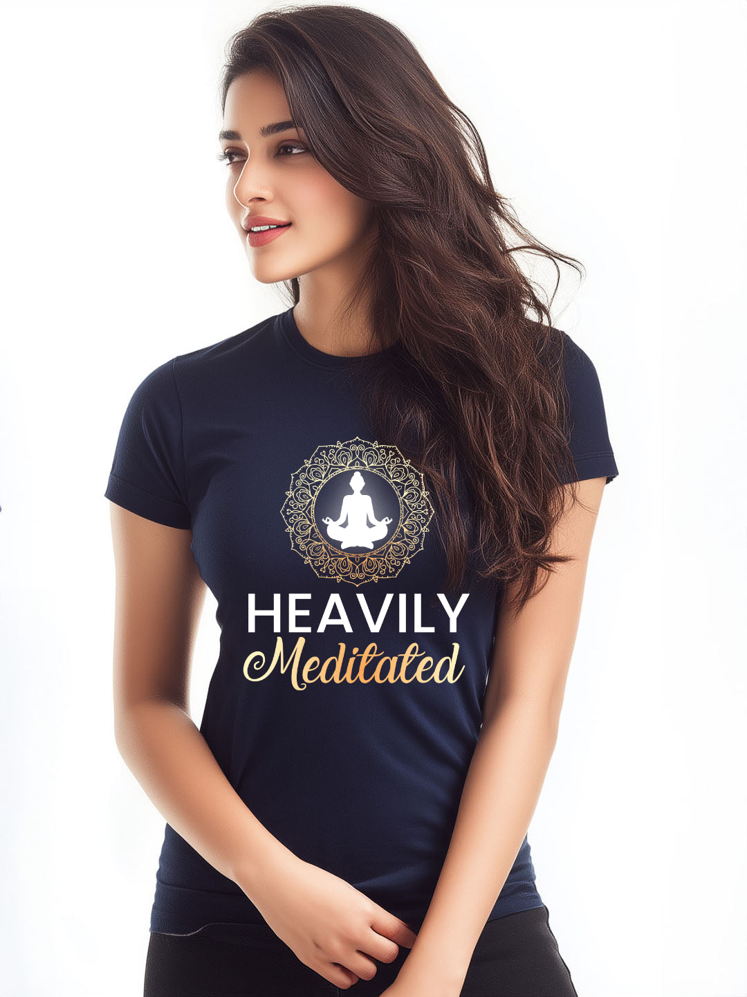 Heavily Meditated Women's Graphic Cotton Tee