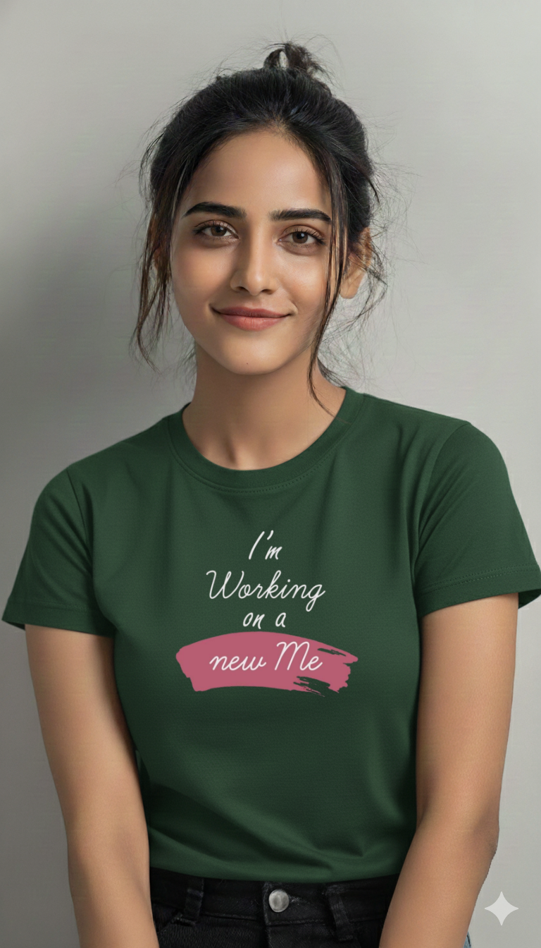 I’m Working on New Me Women's  Cotton T-shirt