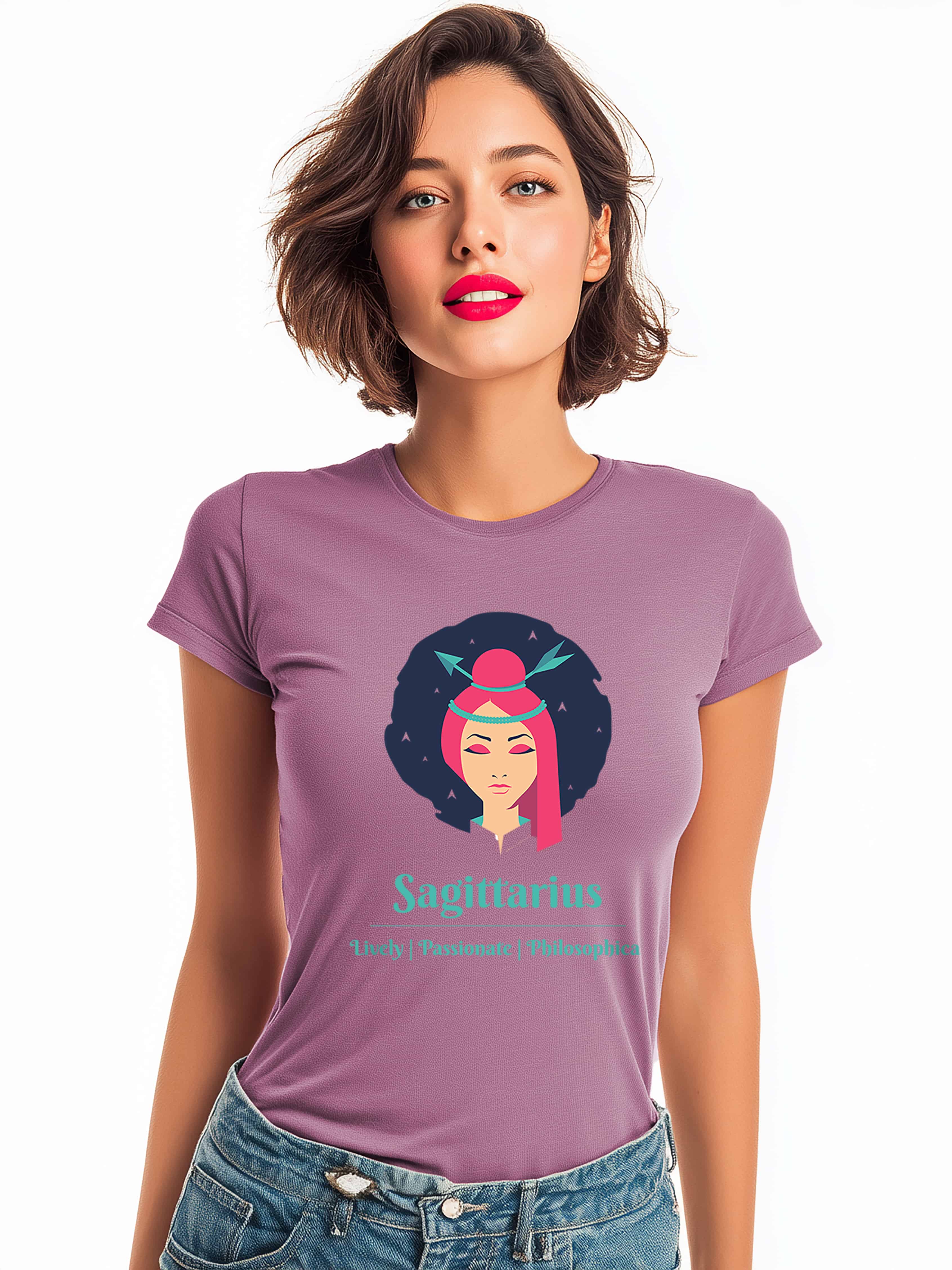 Sagittarius- Stylish and Charismatic Zodiac Women's cotton Tee