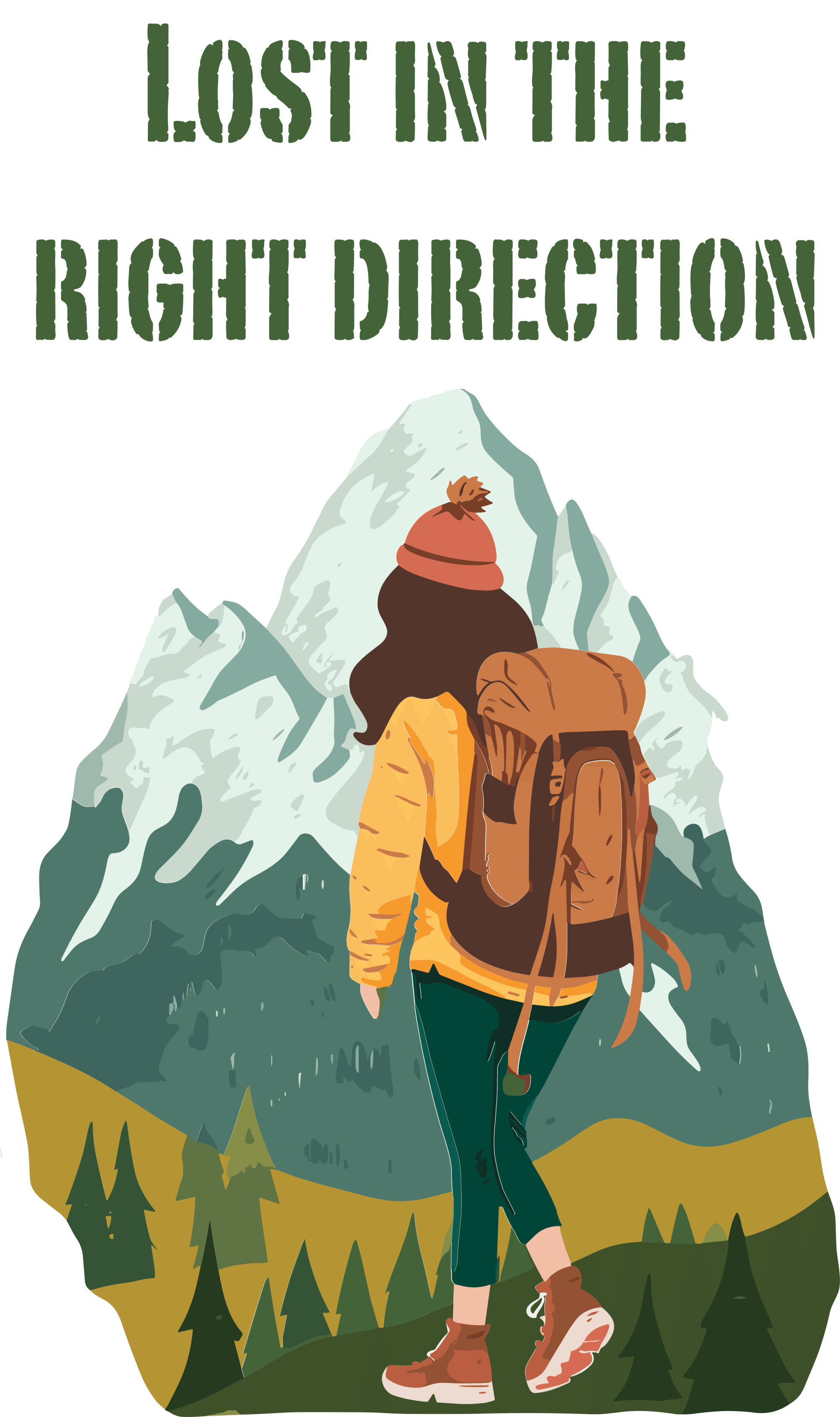 Lost in the Right Direction Graphic Sweatshirt for Women | Storeily Winter Collection