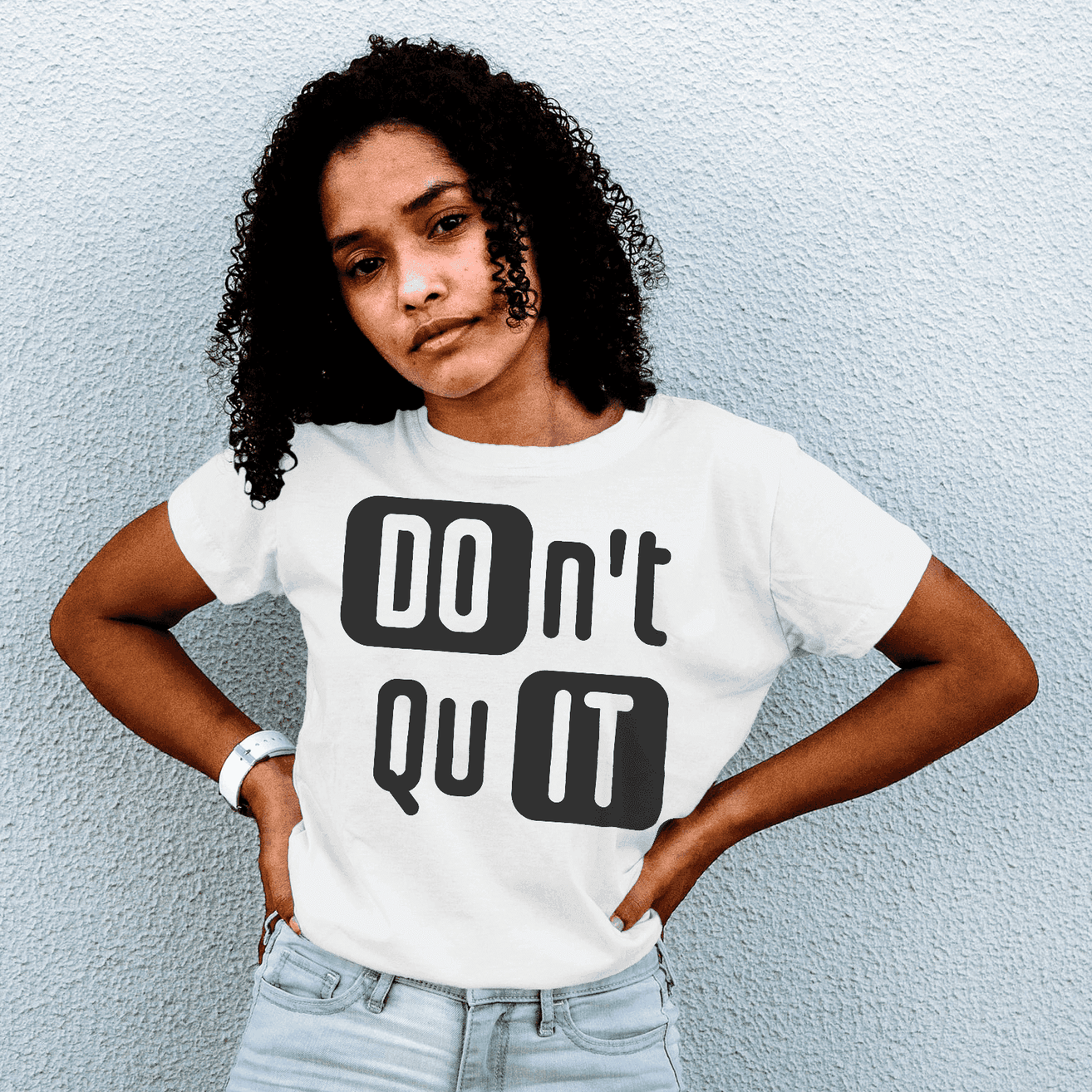 Don't Quit Women's Graphic T-Shirt - Persist & Prevail