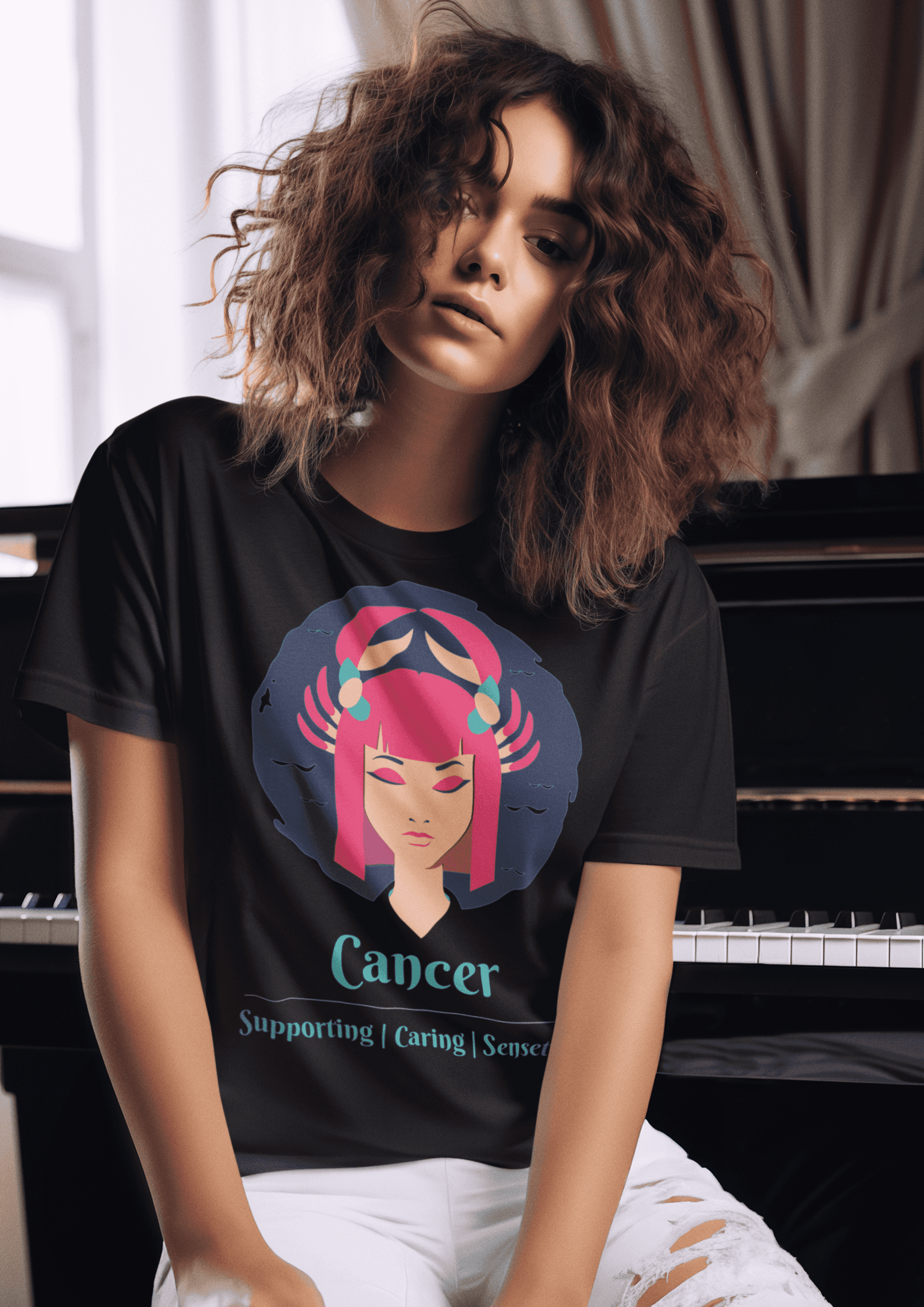 Cancer- Stylish and Charismatic Zodiac Women's cotton Tee