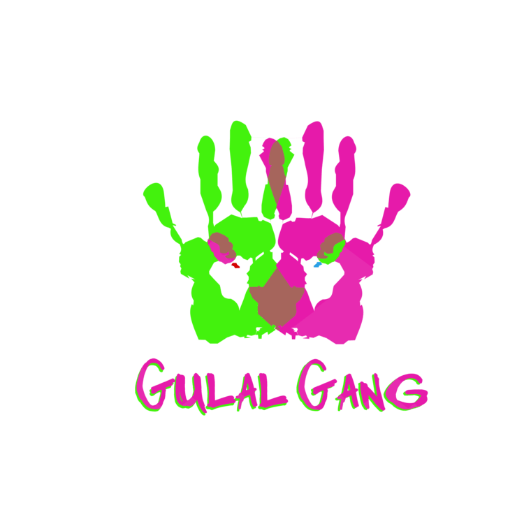 'Gulal Gang' Colorful Hands Design t shirt for Women