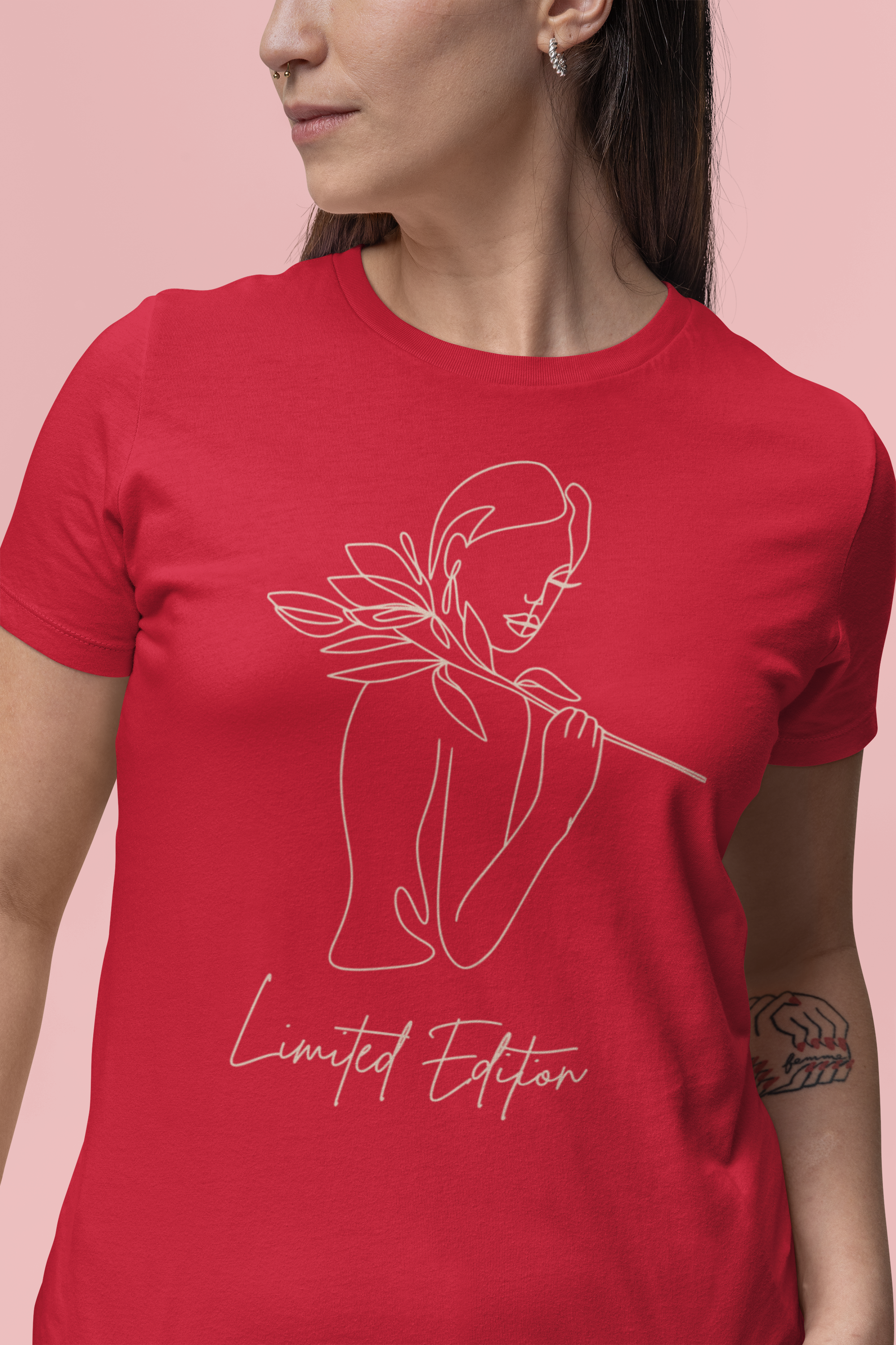 Limited Edition Minimalistic women graphic Cotton T-Shirt