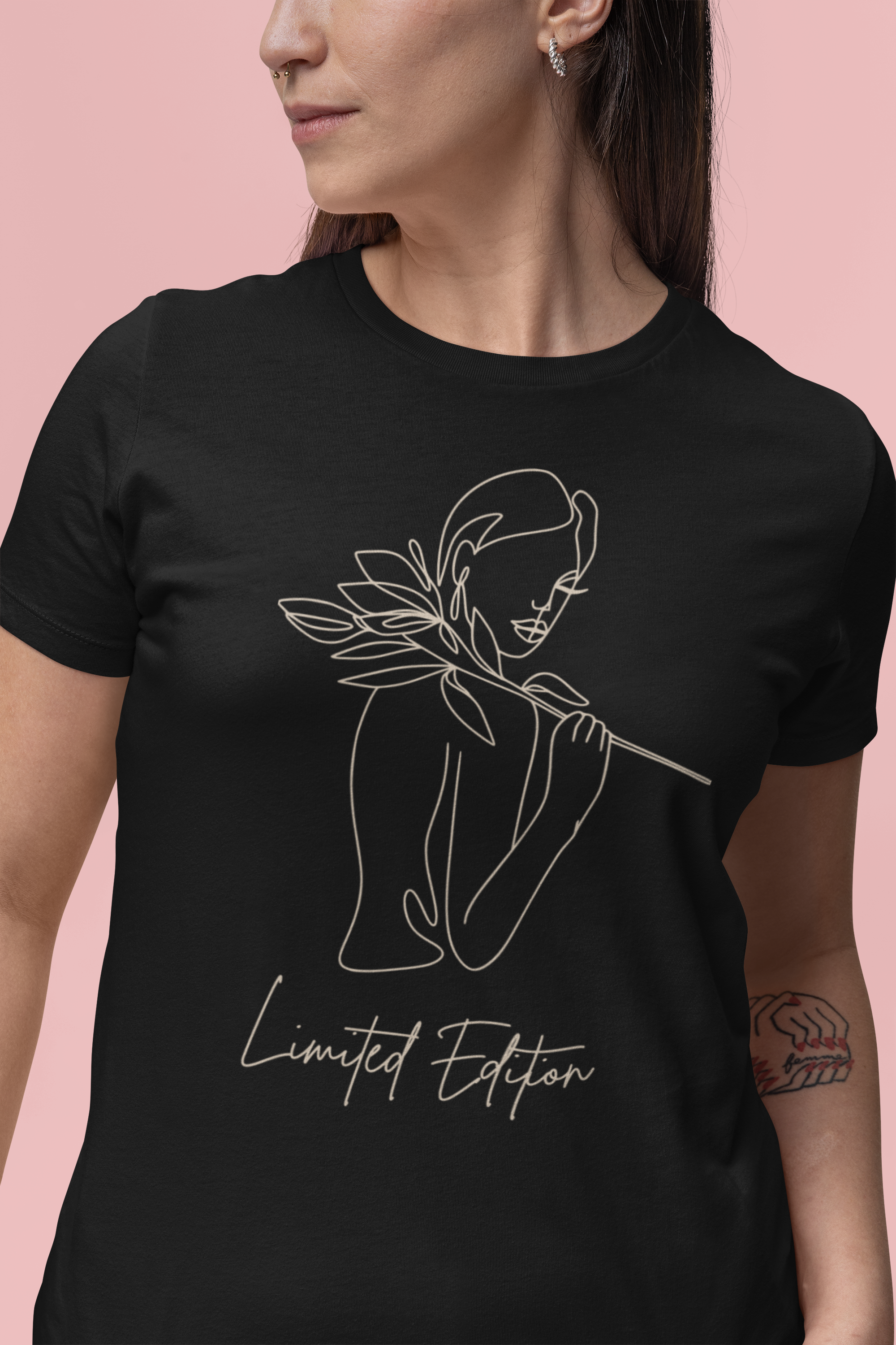 Limited Edition Minimalistic women graphic Cotton T-Shirt