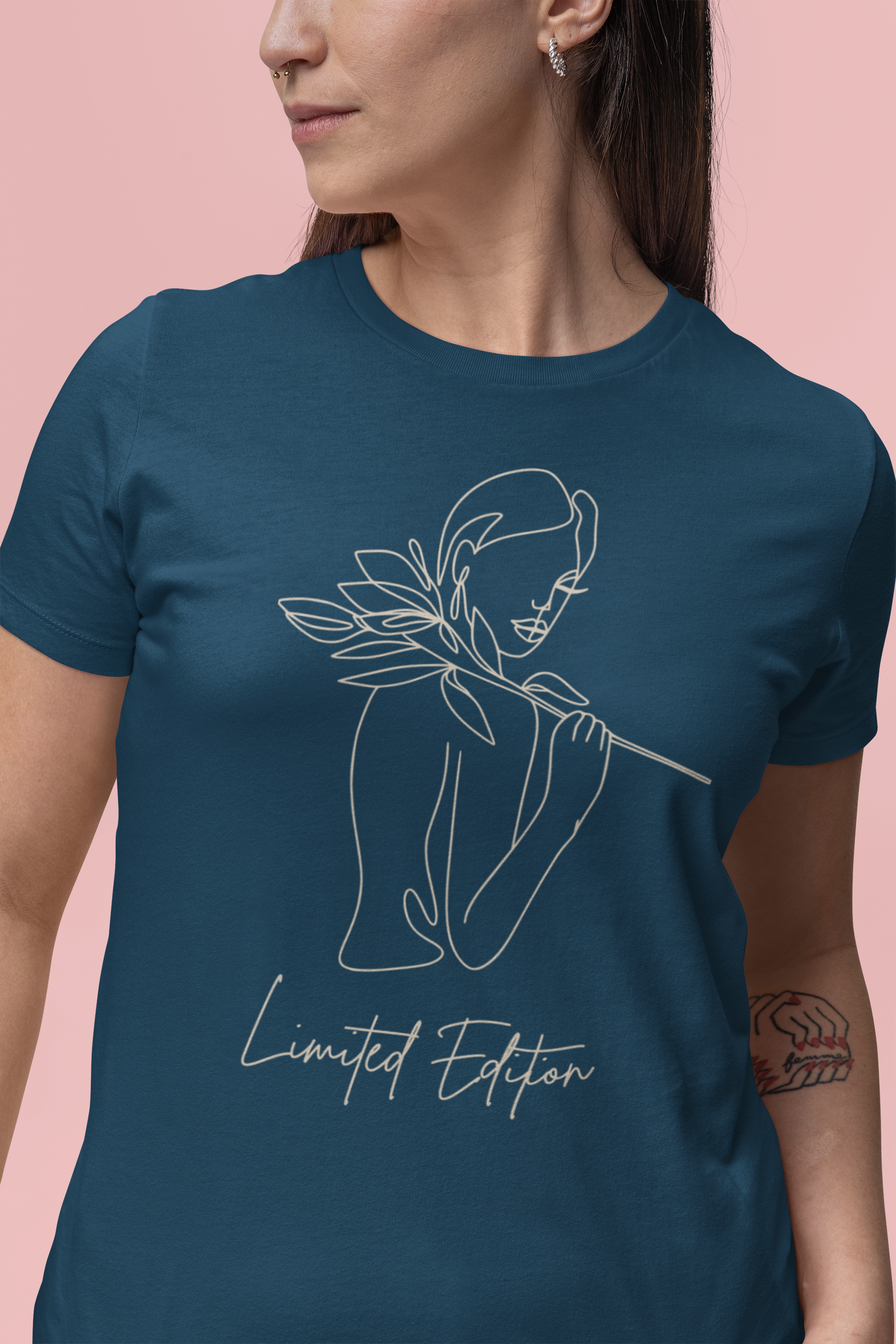 Limited Edition Minimalistic women graphic Cotton T-Shirt