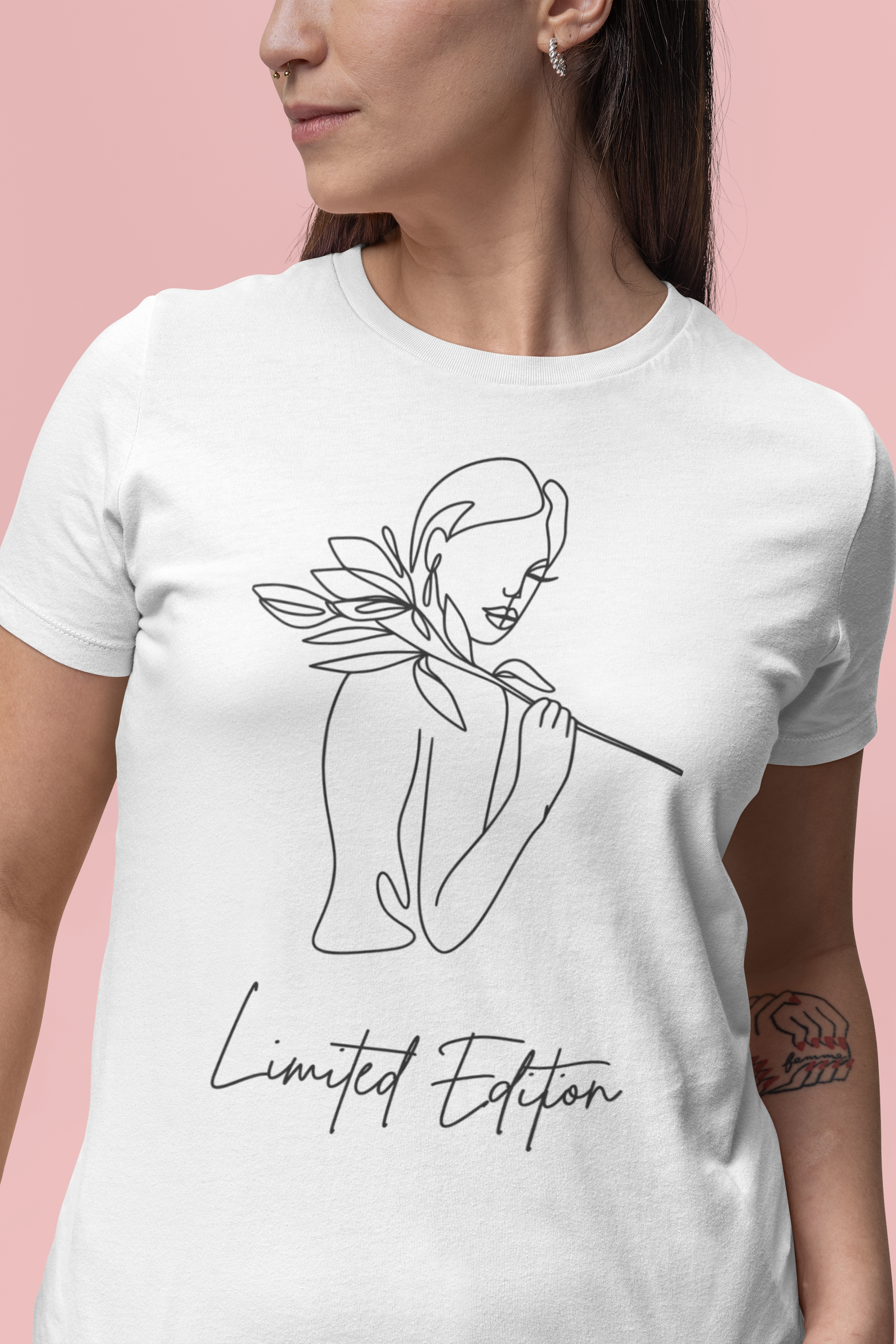 Limited Edition Minimalistic women graphic Cotton T-Shirt