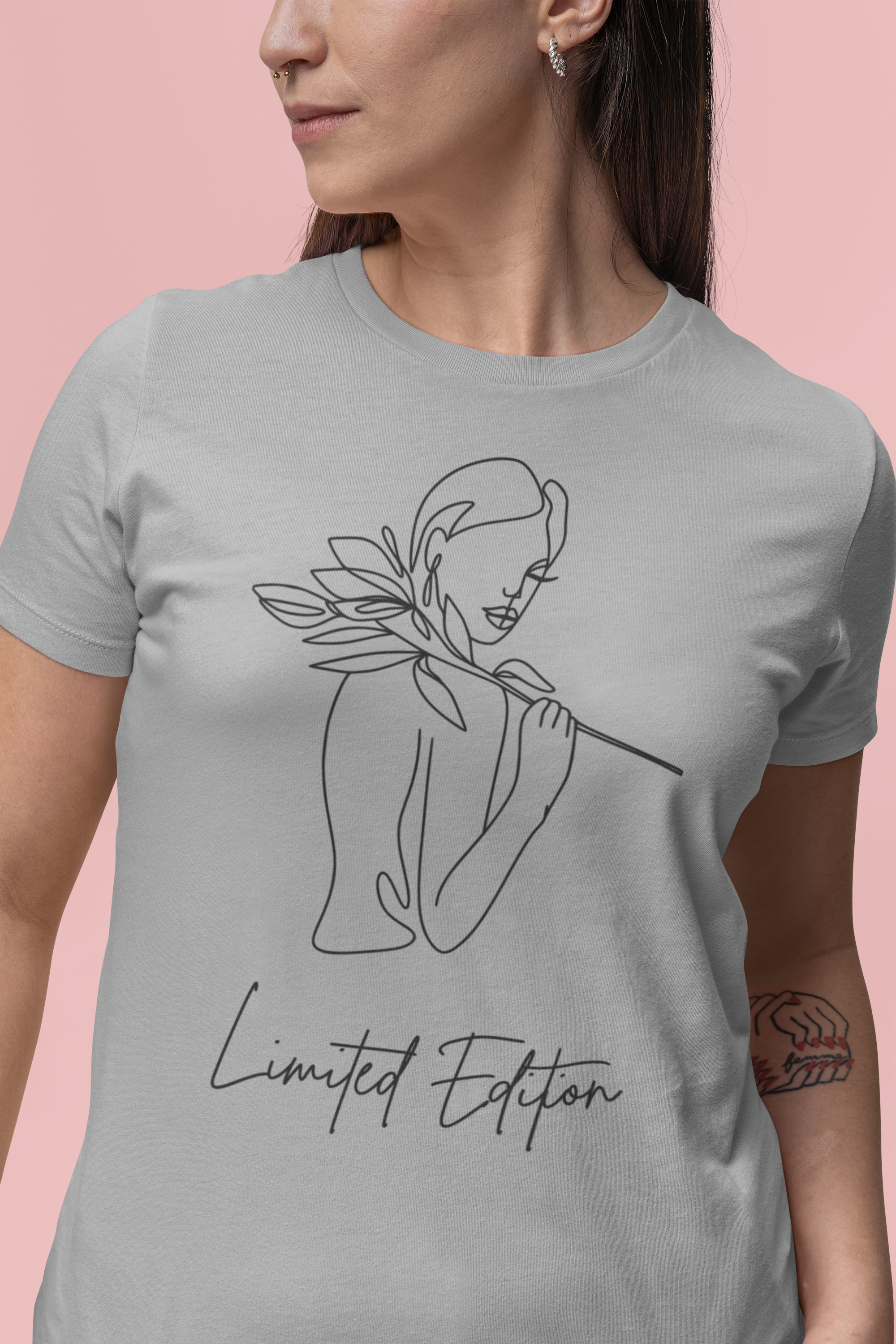 Limited Edition Minimalistic women graphic Cotton T-Shirt