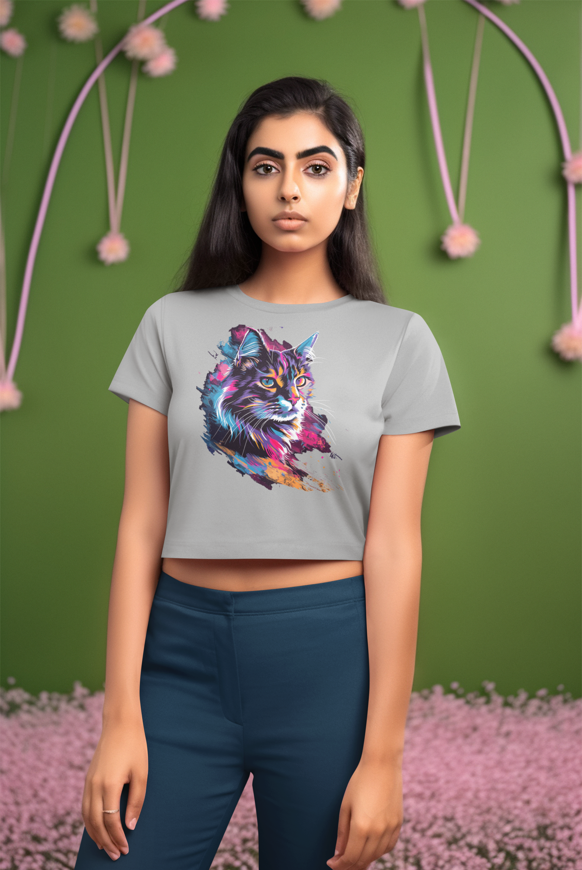 Whisker Wonderland Women's crop top for Cat lovers