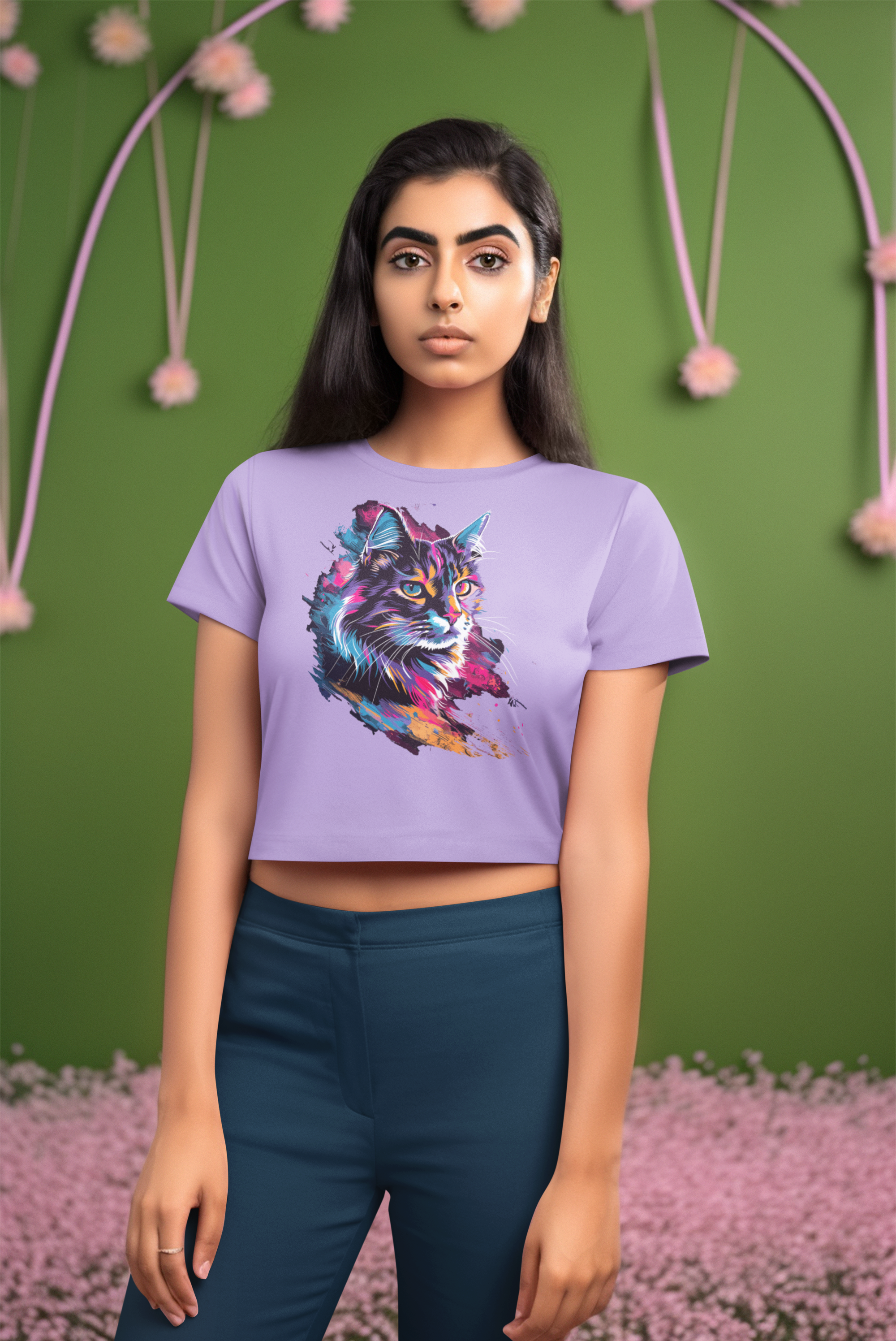 Whisker Wonderland Women's crop top for Cat lovers