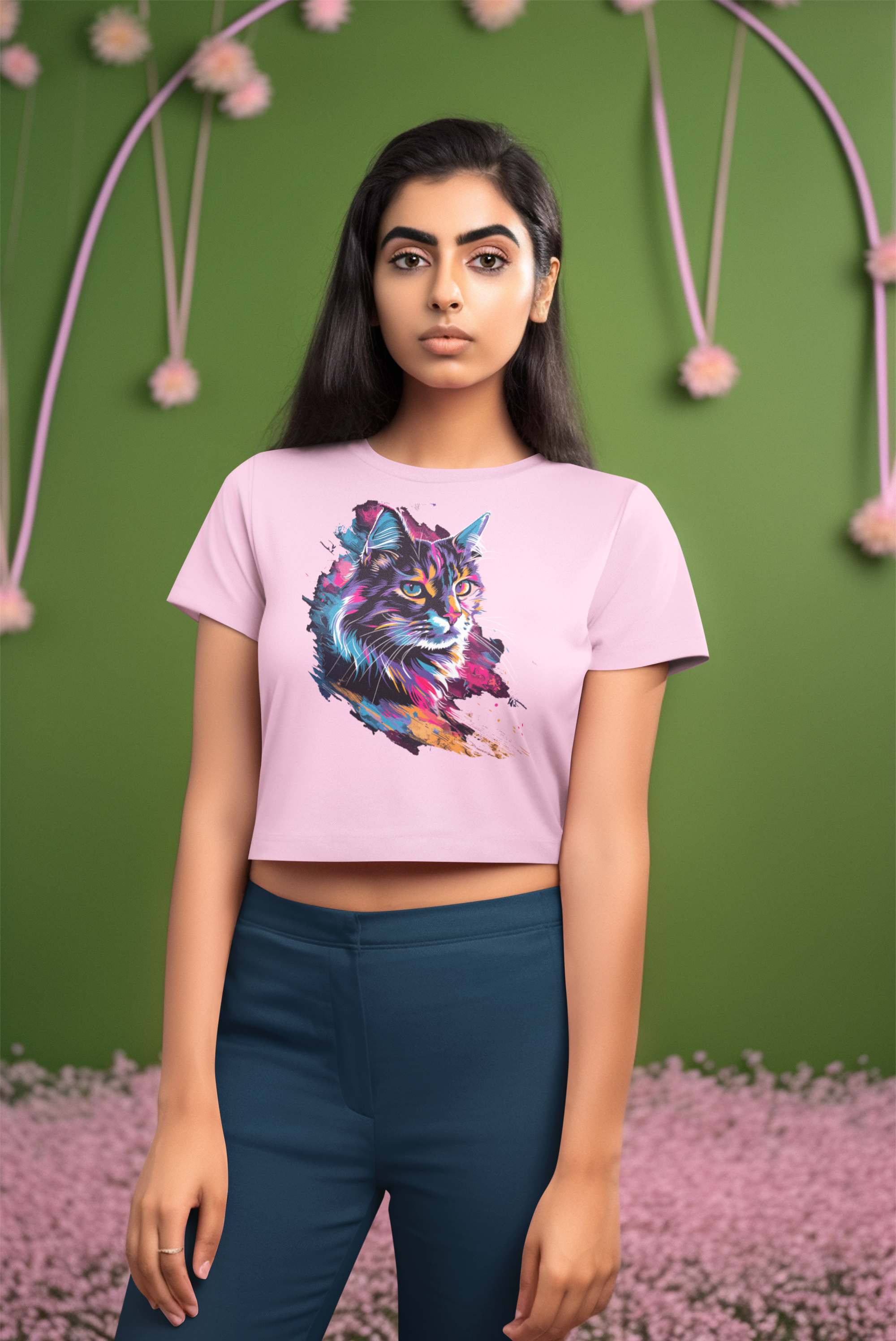 Whisker Wonderland Women's crop top for Cat lovers