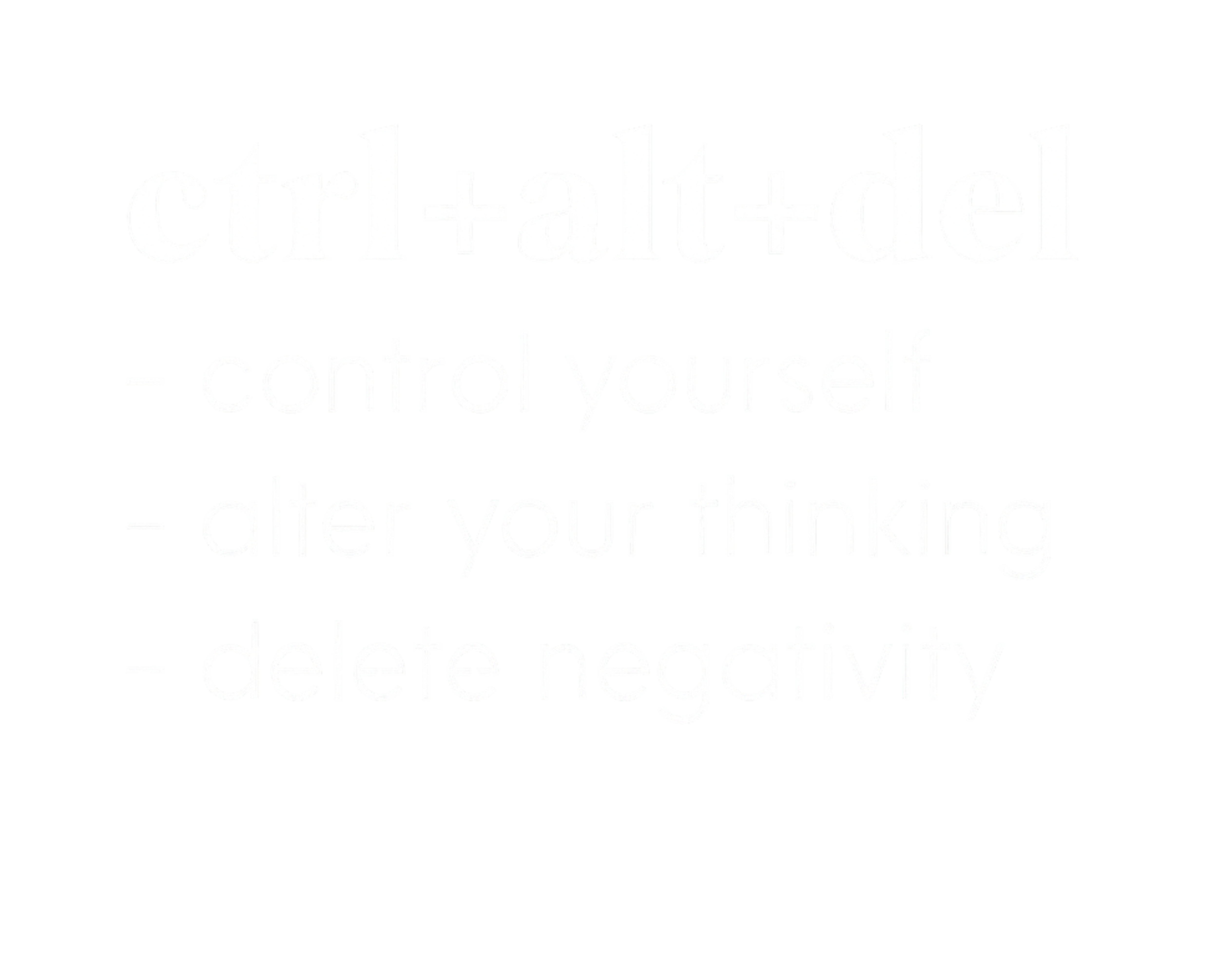 Women’s “Ctrl + Alt + Del” Motivational Cotton Tshirt