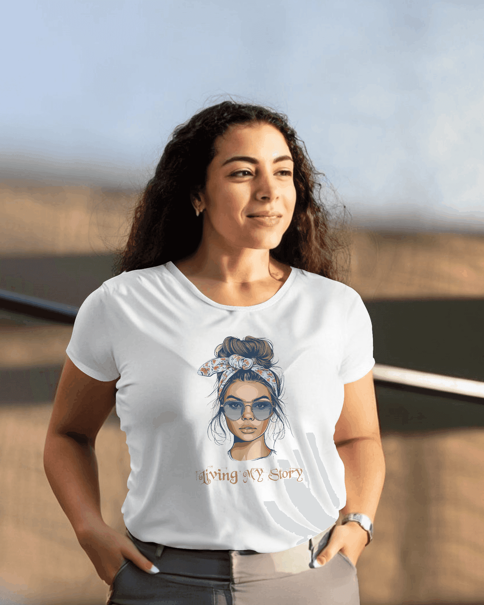 Living My Story Women's Empowerment Cotton T-Shirt