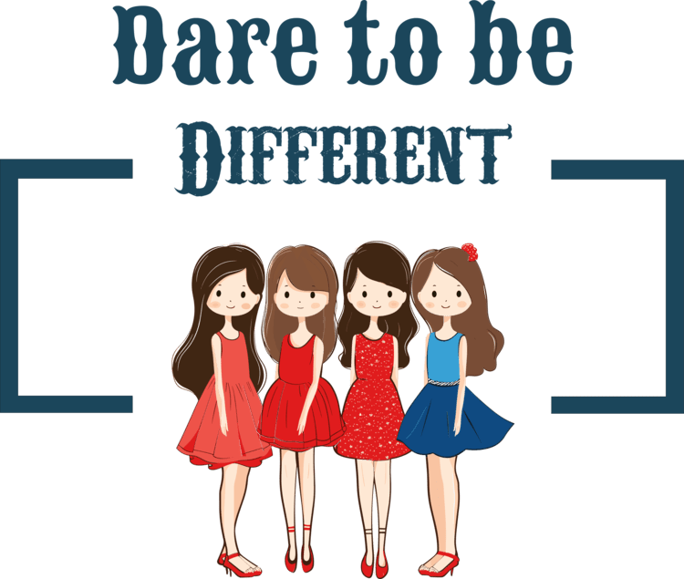 ' Dare to be Different' Cotton Women's Oversized T-Shirt