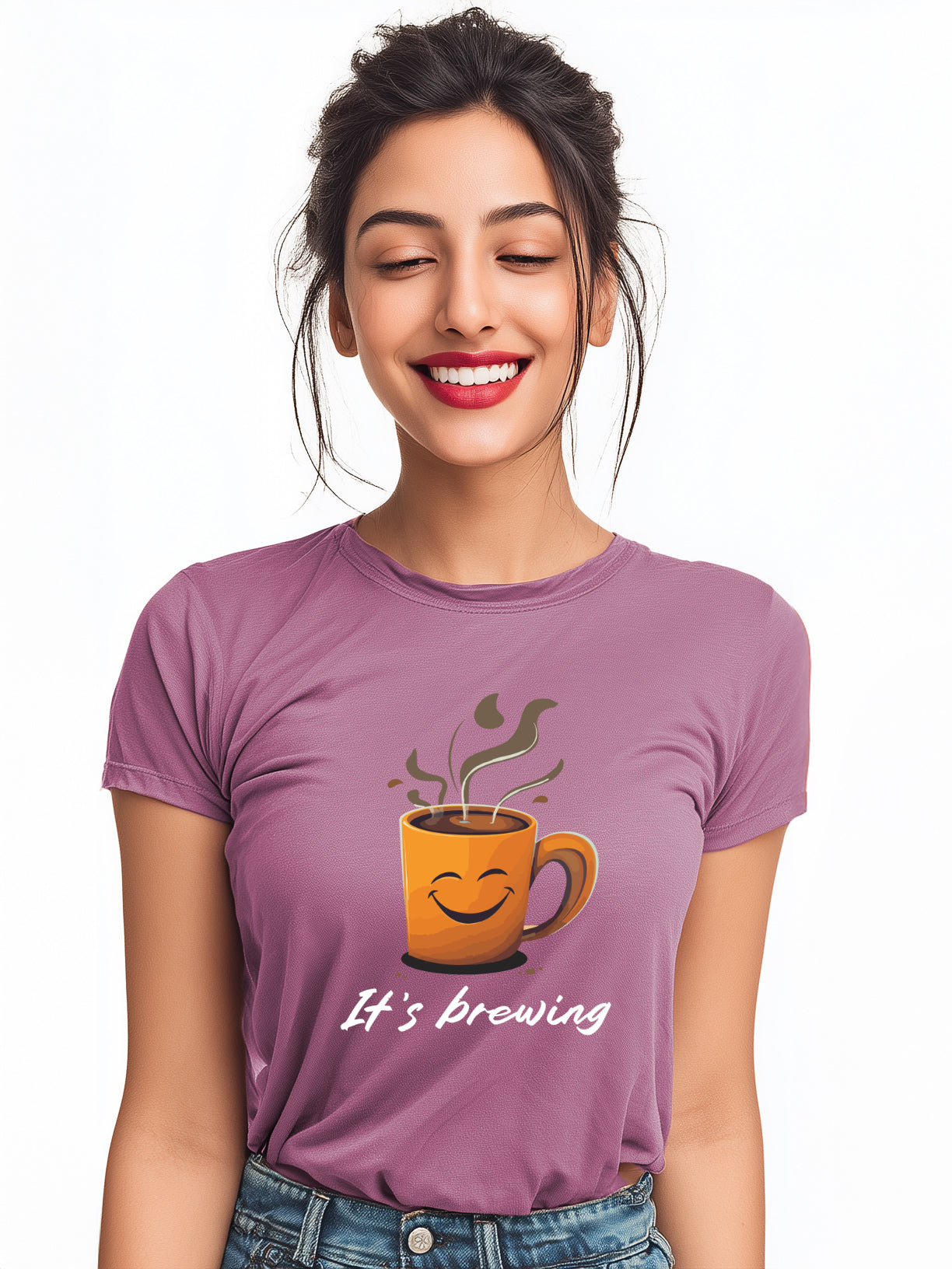 It's Brewing Women's Coffee Lover Cotton T-Shirt