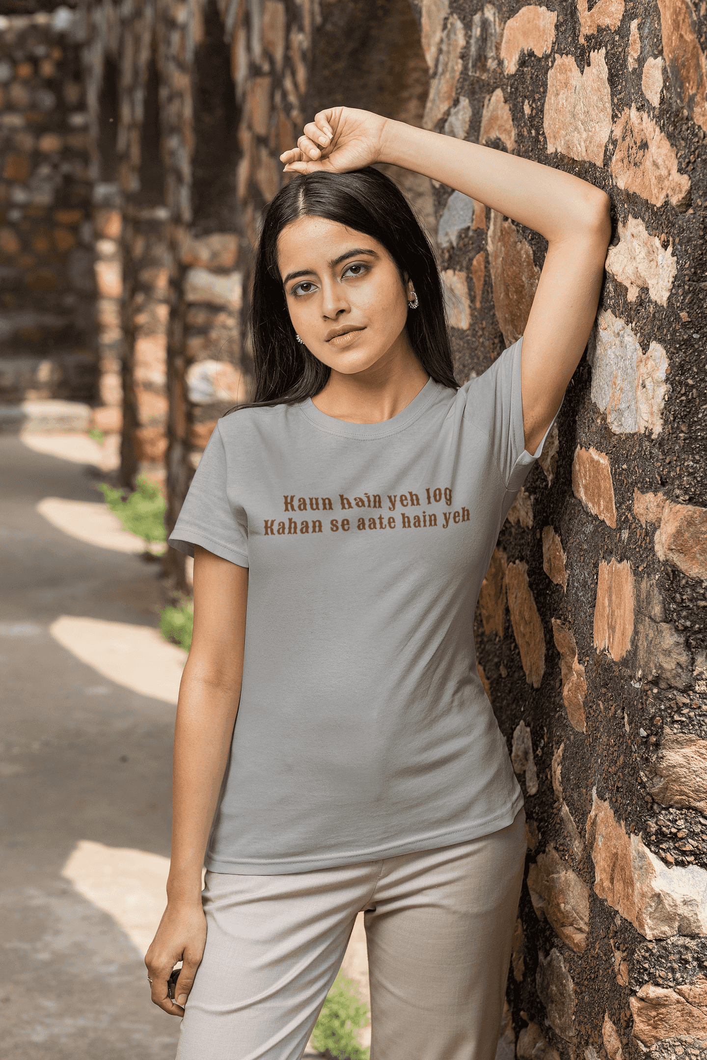 "Kaun Hain Yeh Log Kahaan Se Aate Hain Yeh" Women's Graphic T-Shirt - Mystery Unveiled