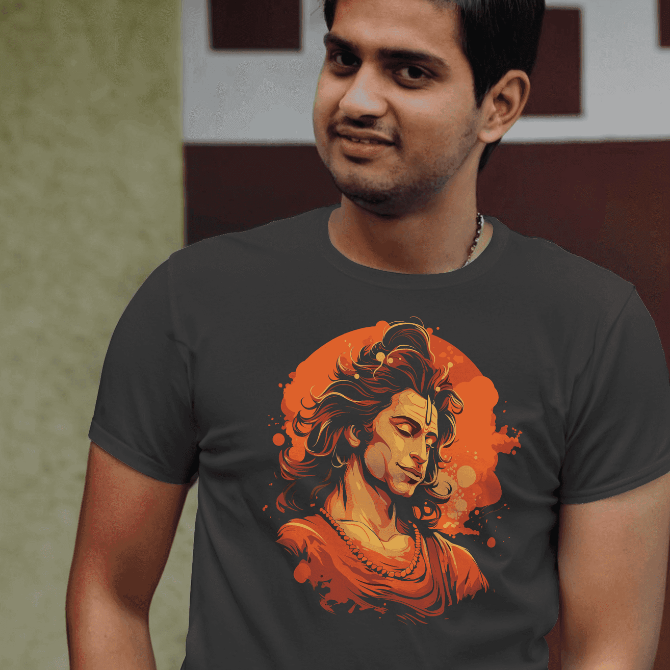Jai Shree Ram Men's Divine Blessings T-Shirt - Embrace the Sacred Spirit