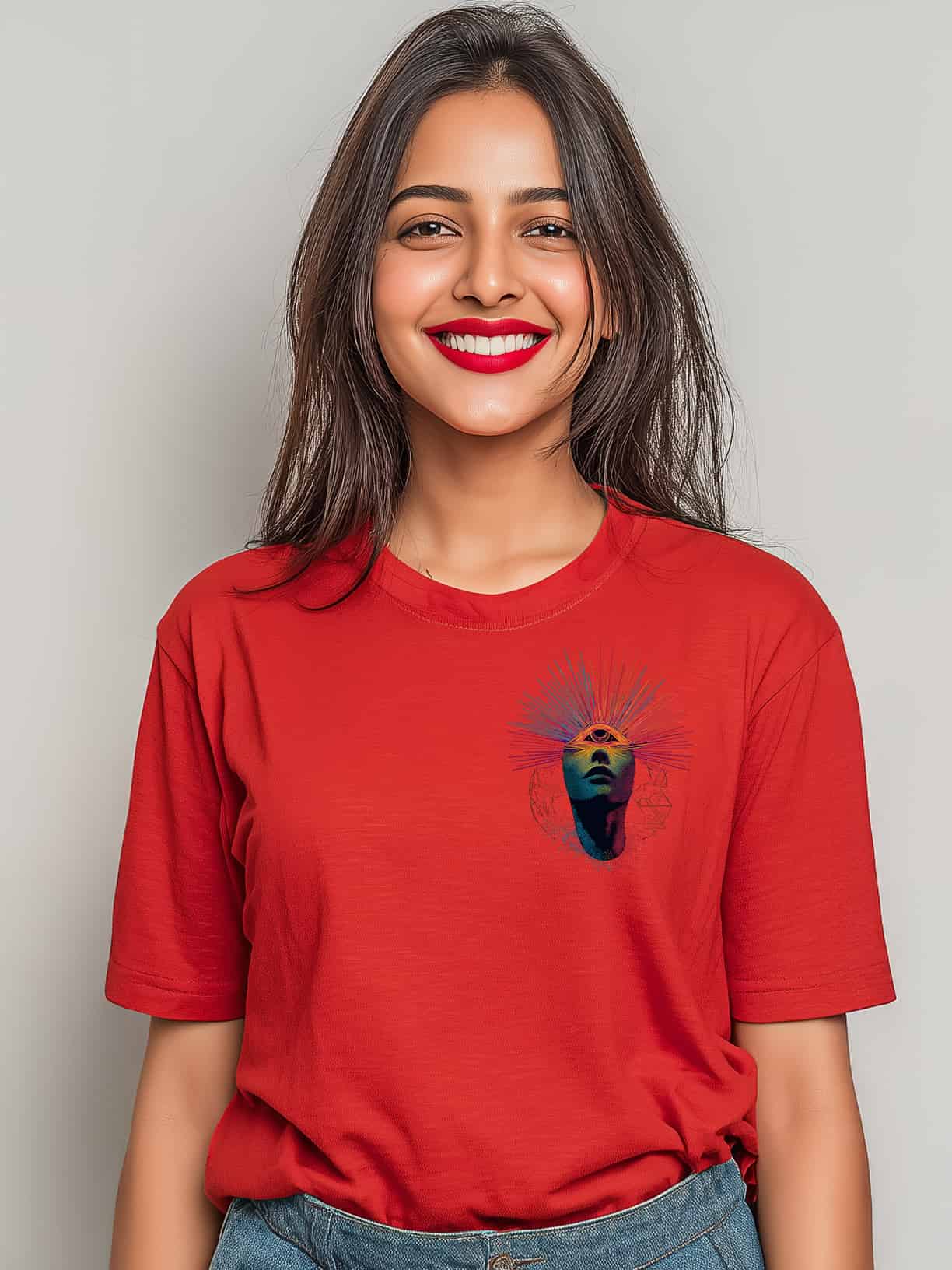 Cosmic Third Eye Oversized Cotton Tee