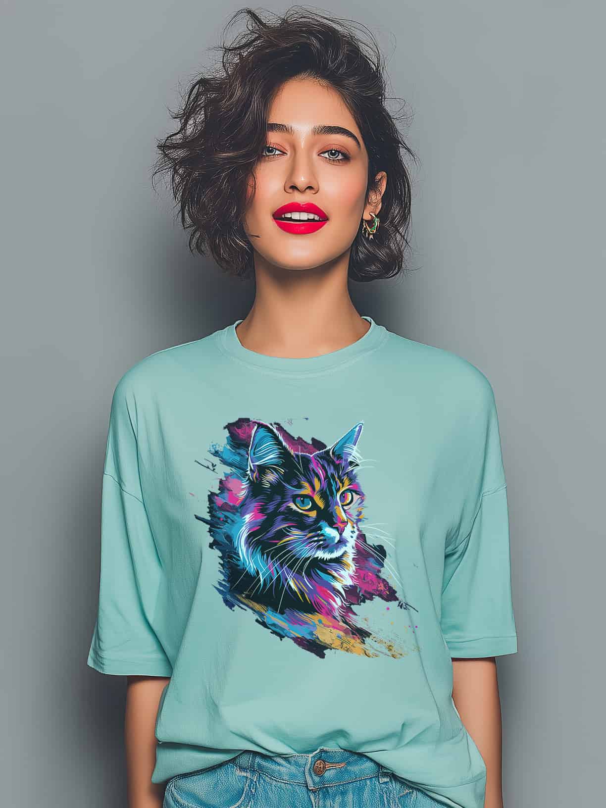 Whisker Wonderland Women's Oversized Tee