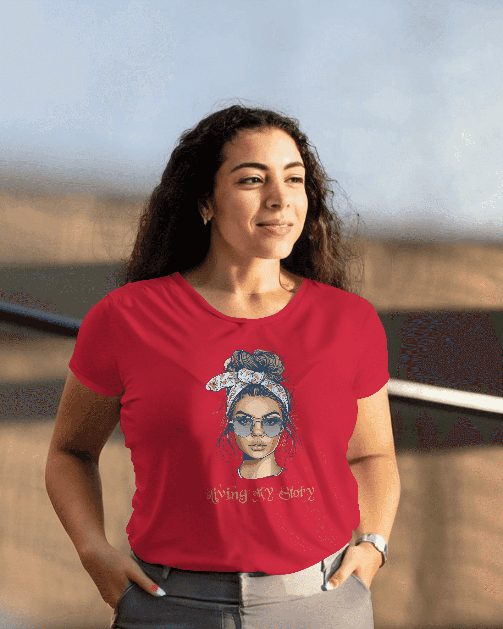 Living My Story Women's Empowerment Cotton T-Shirt