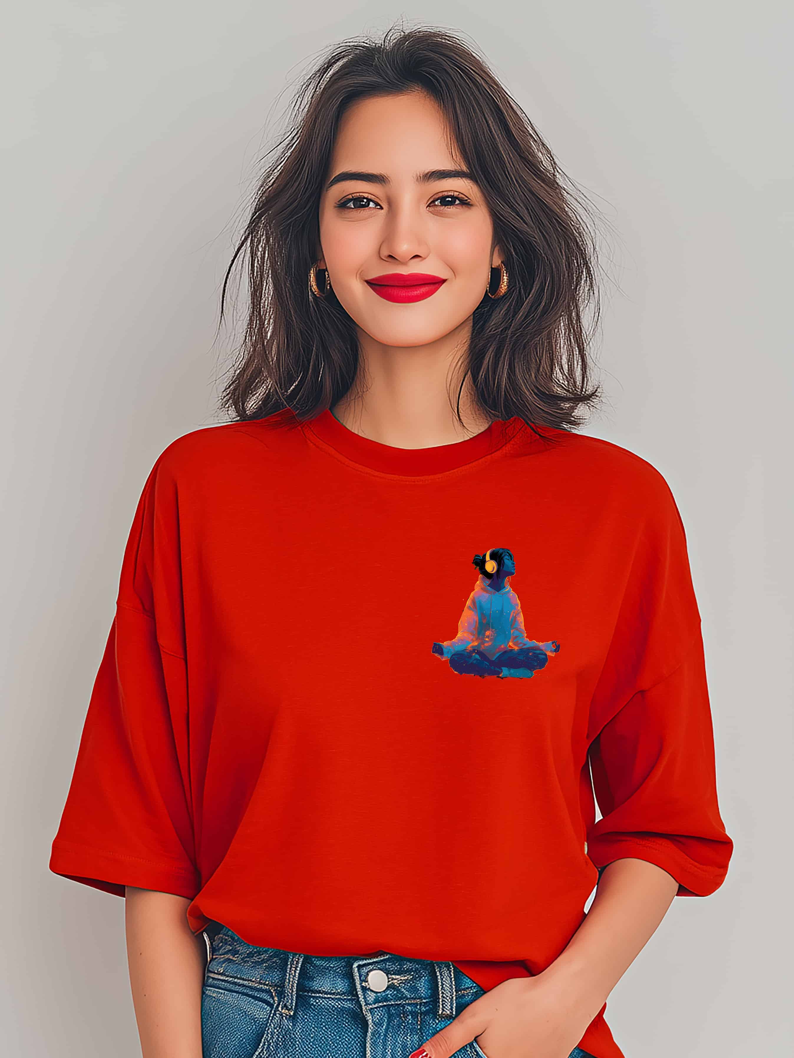 Peace Mode Oversized Cotton T-Shirt