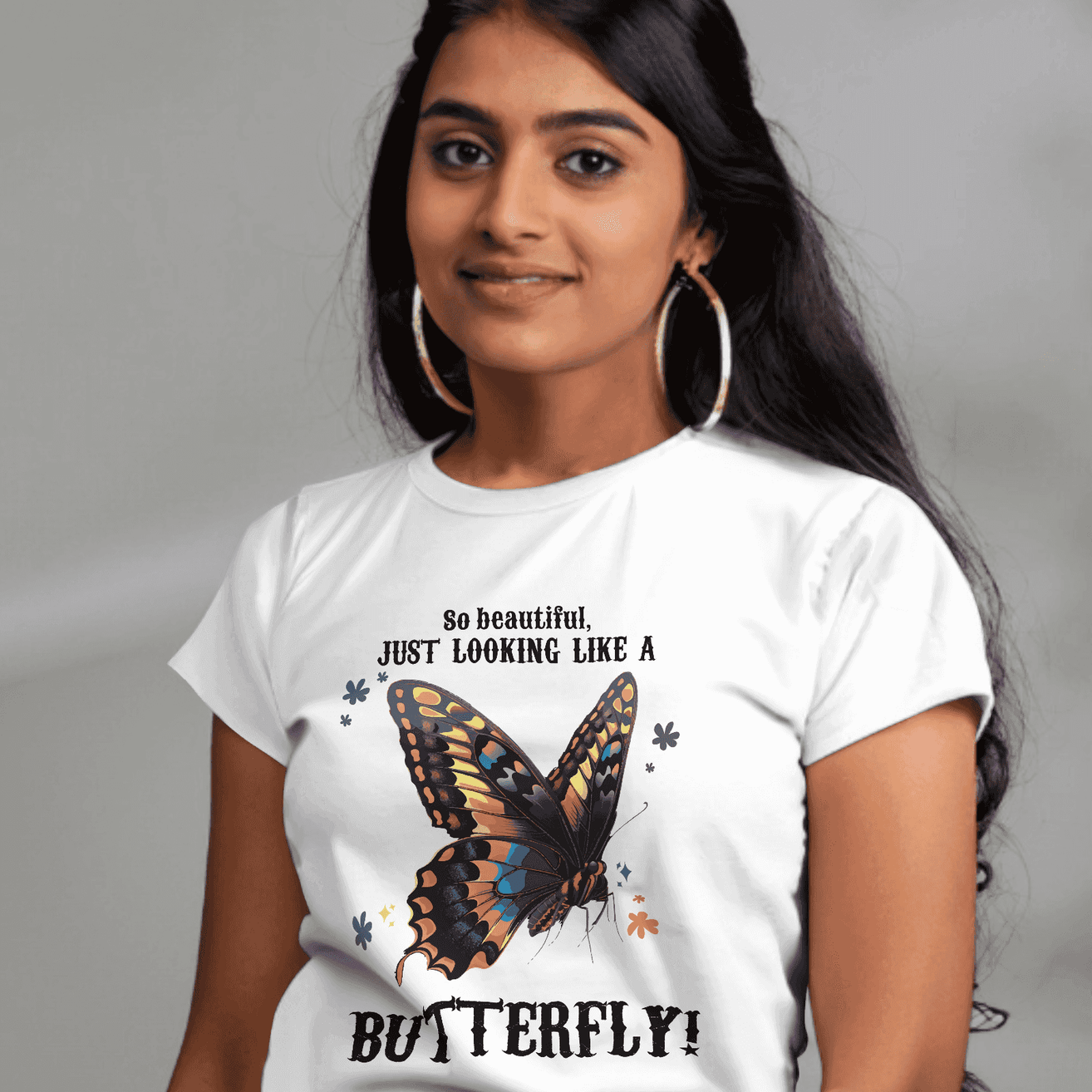So Beautiful, Just Like a Butterfly Women's Graphic T-Shirt - Embrace Your Elegance