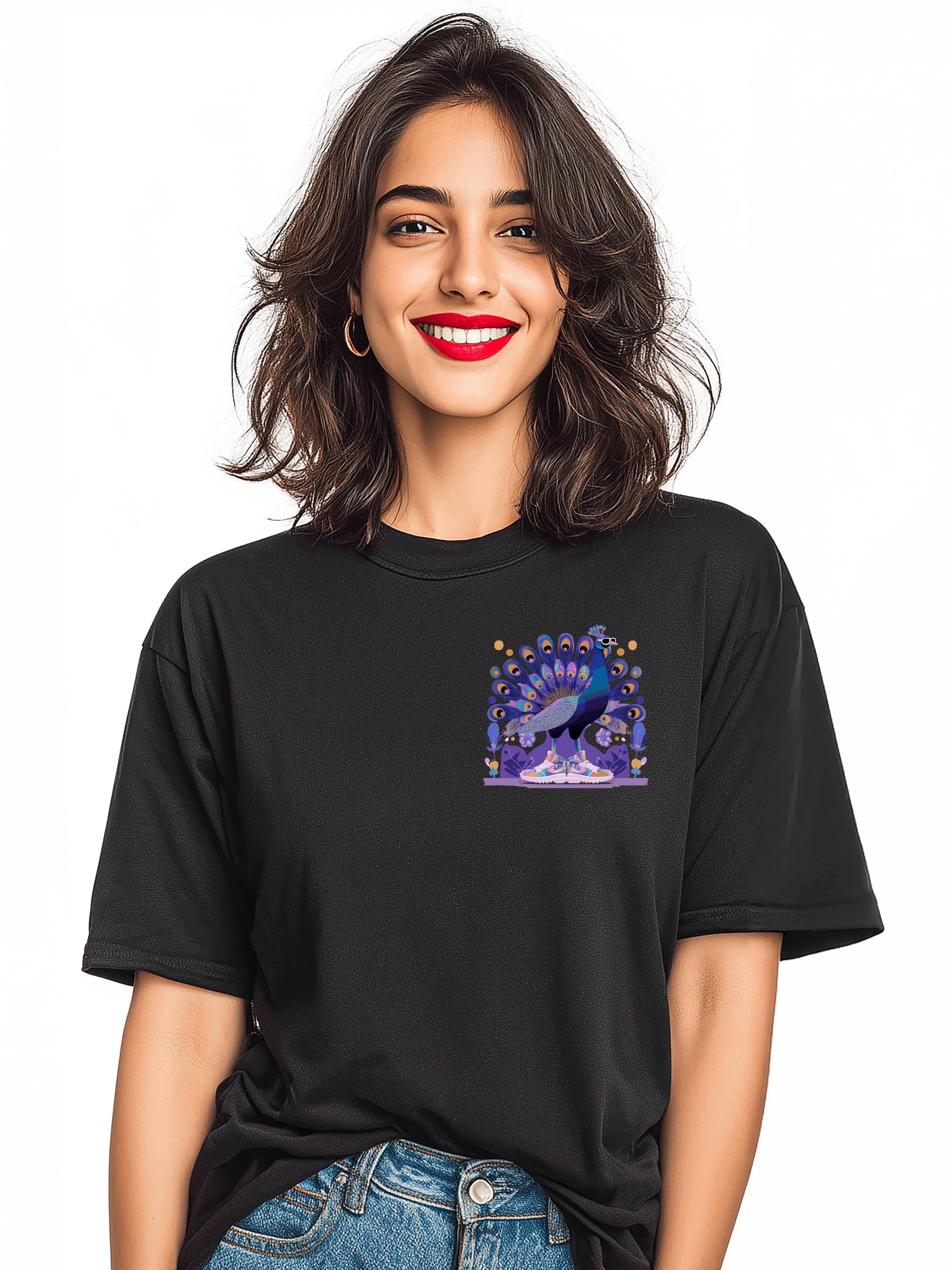 Peacock Flex Oversized Cotton T-Shirt