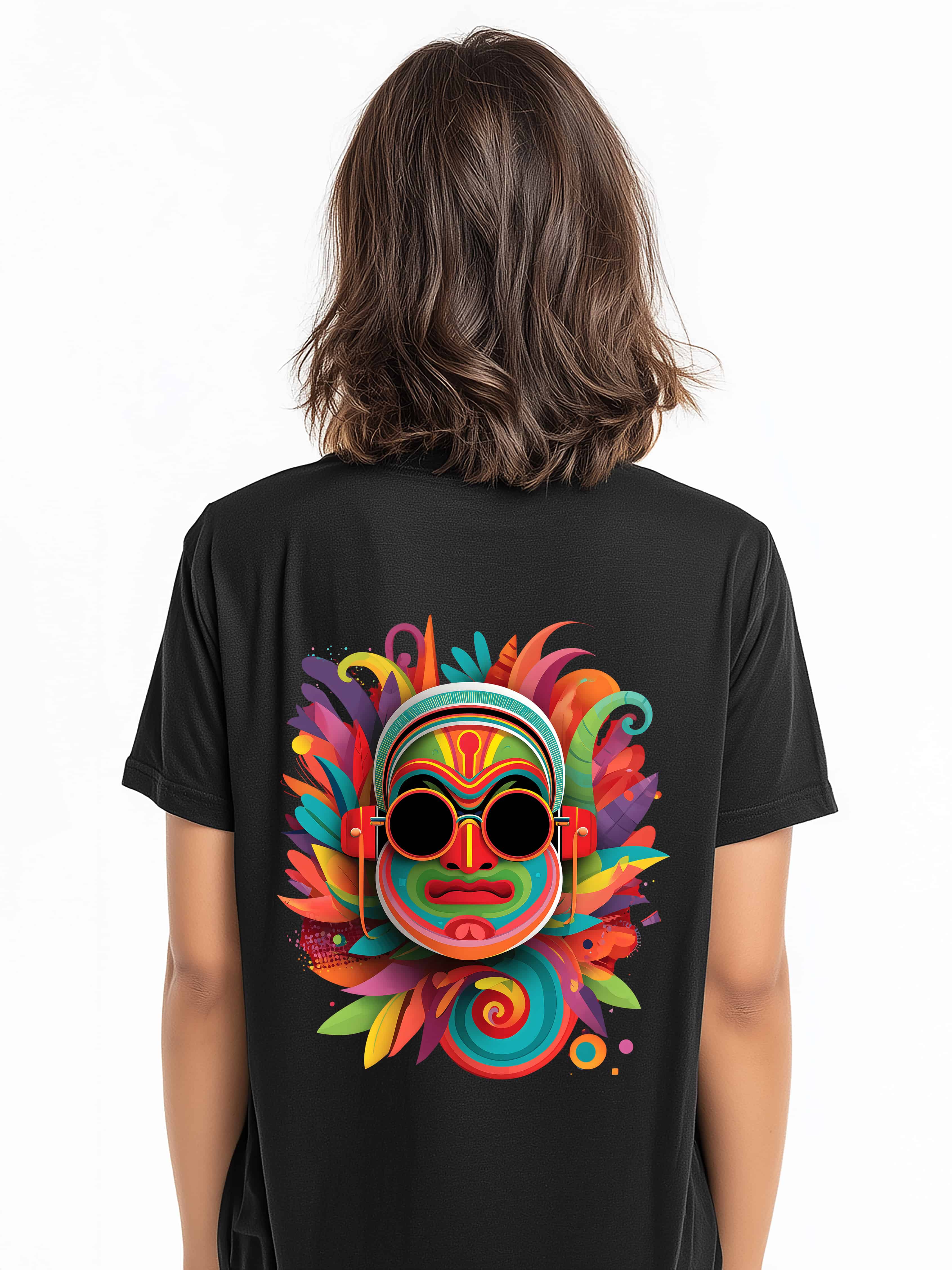Tribal Groove Oversized Cotton T-Shirt