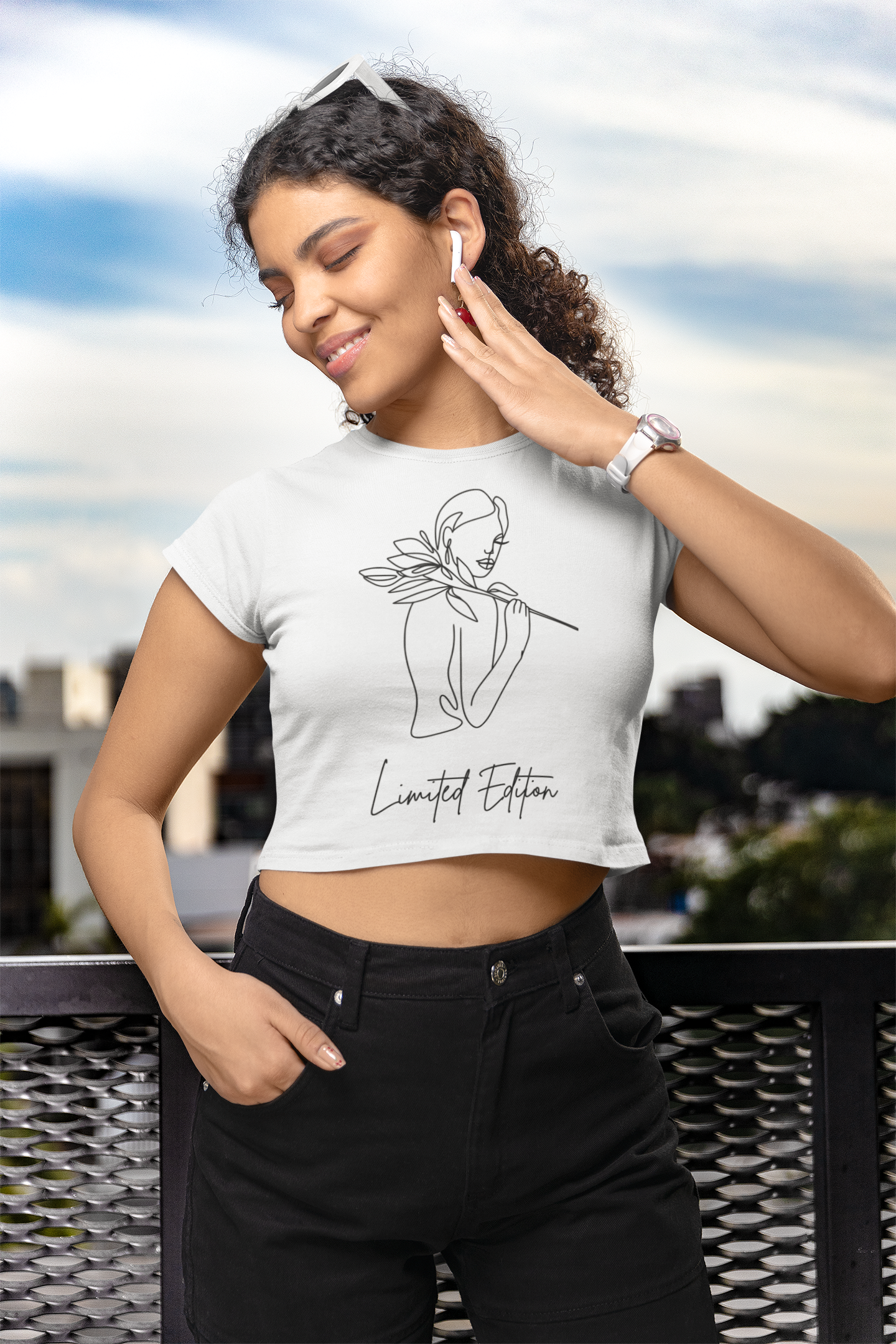 Limited Edition Minimalistic women graphic crop top| Storeily