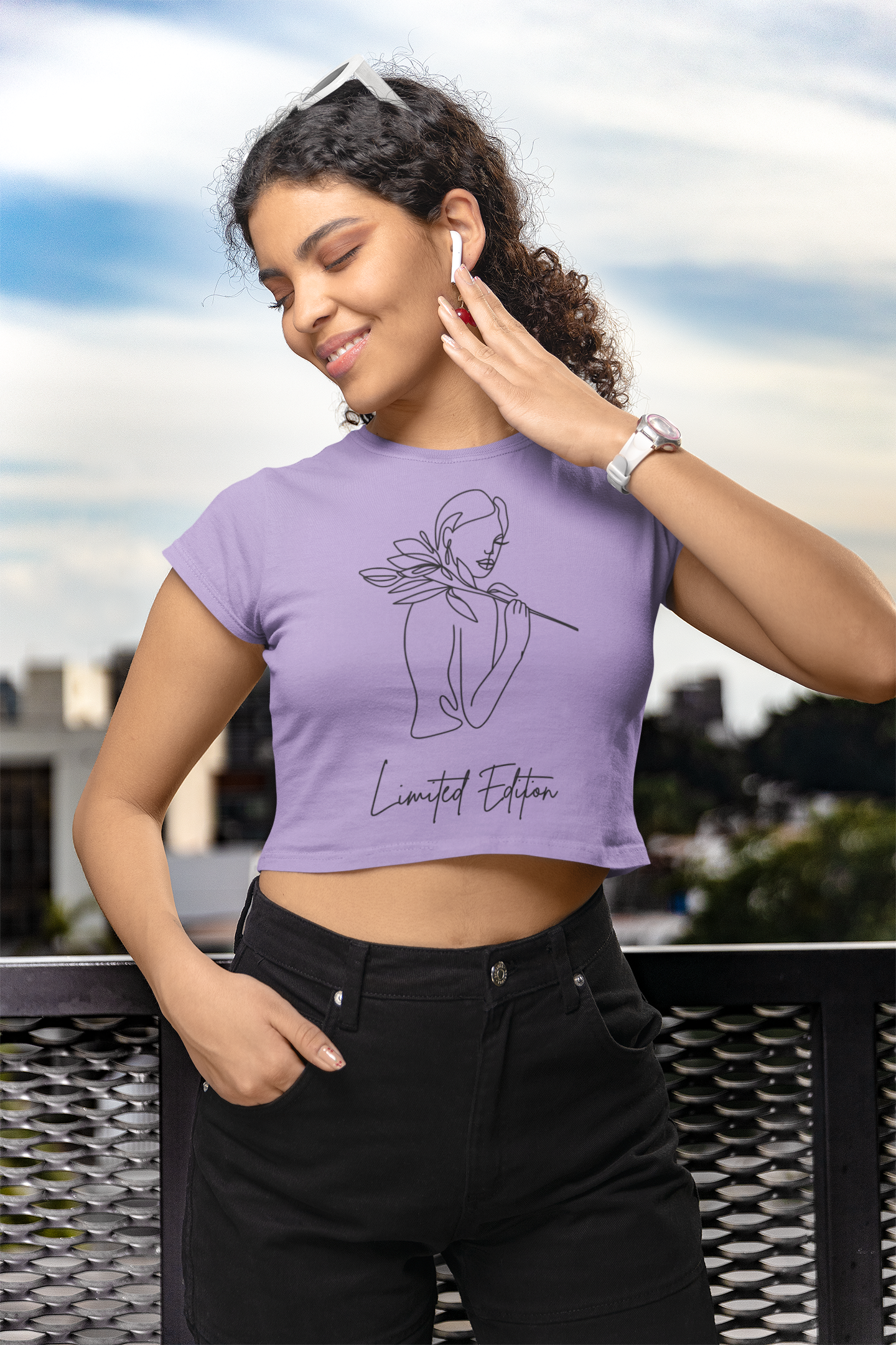 Limited Edition Minimalistic women graphic crop top| Storeily