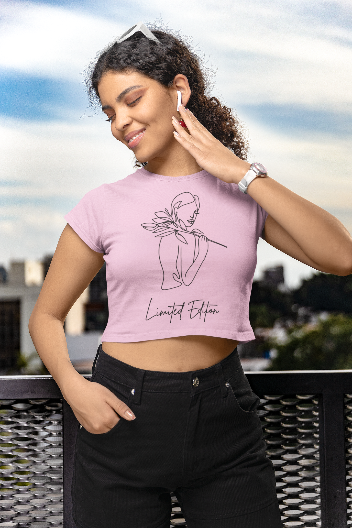 Limited Edition Minimalistic women graphic crop top| Storeily