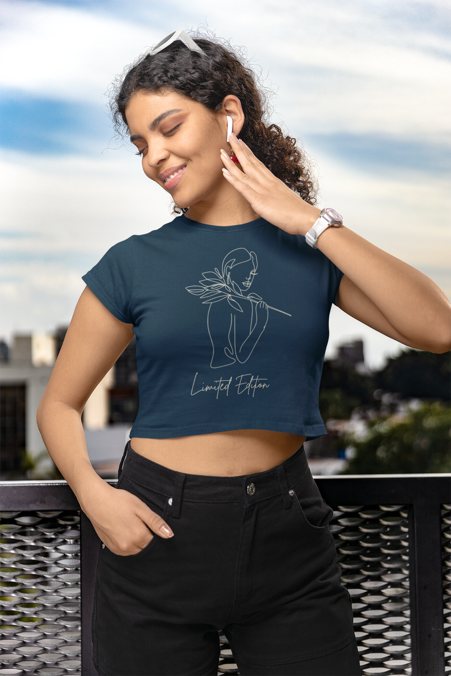 Limited Edition Minimalistic women graphic crop top| Storeily