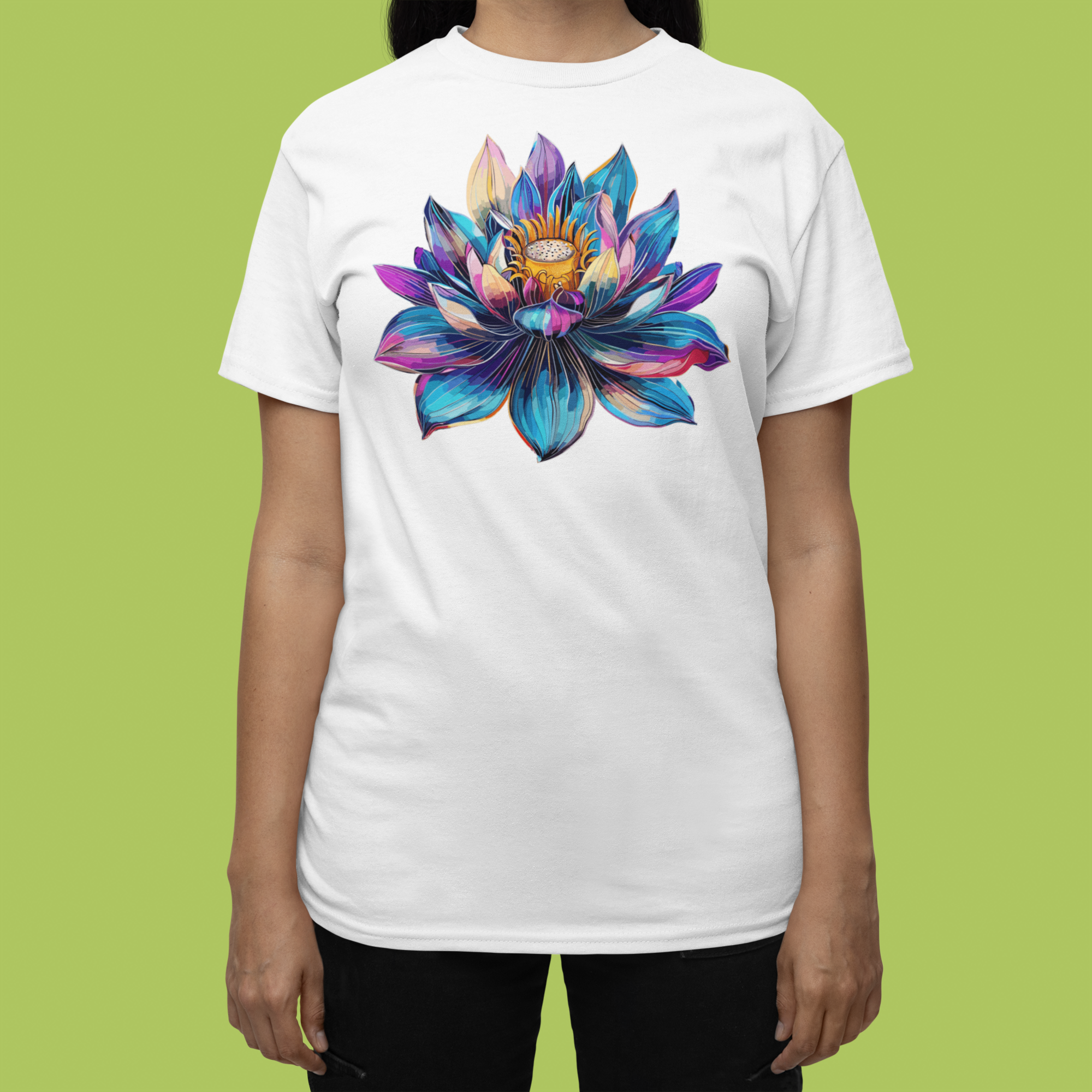 Colorful Floraldesign holi special t shirt for women