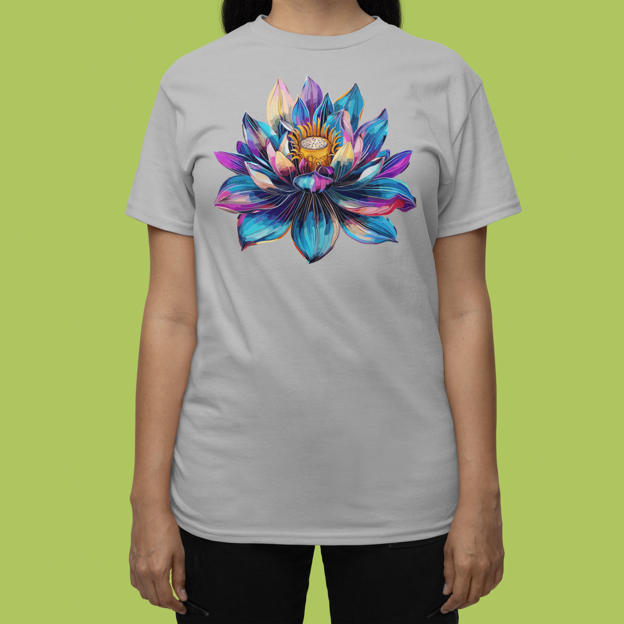 Colorful Floraldesign holi special t shirt for women