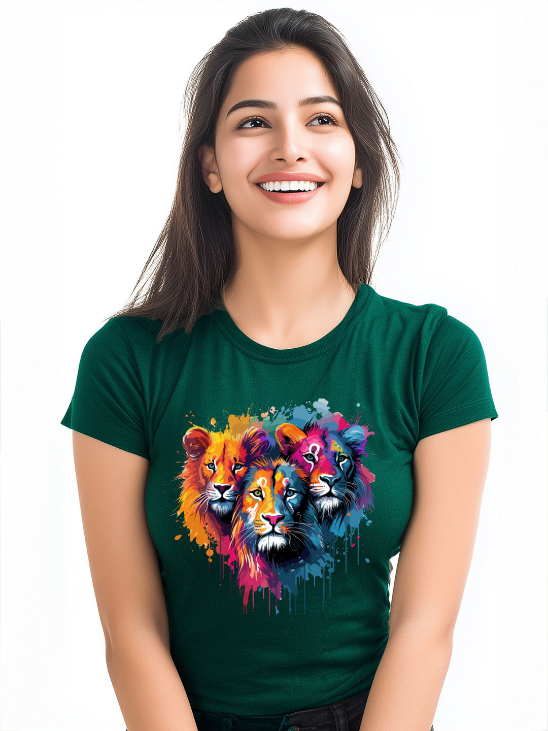 "Roar of Colors" Women's Graphic Cotton T-Shirt