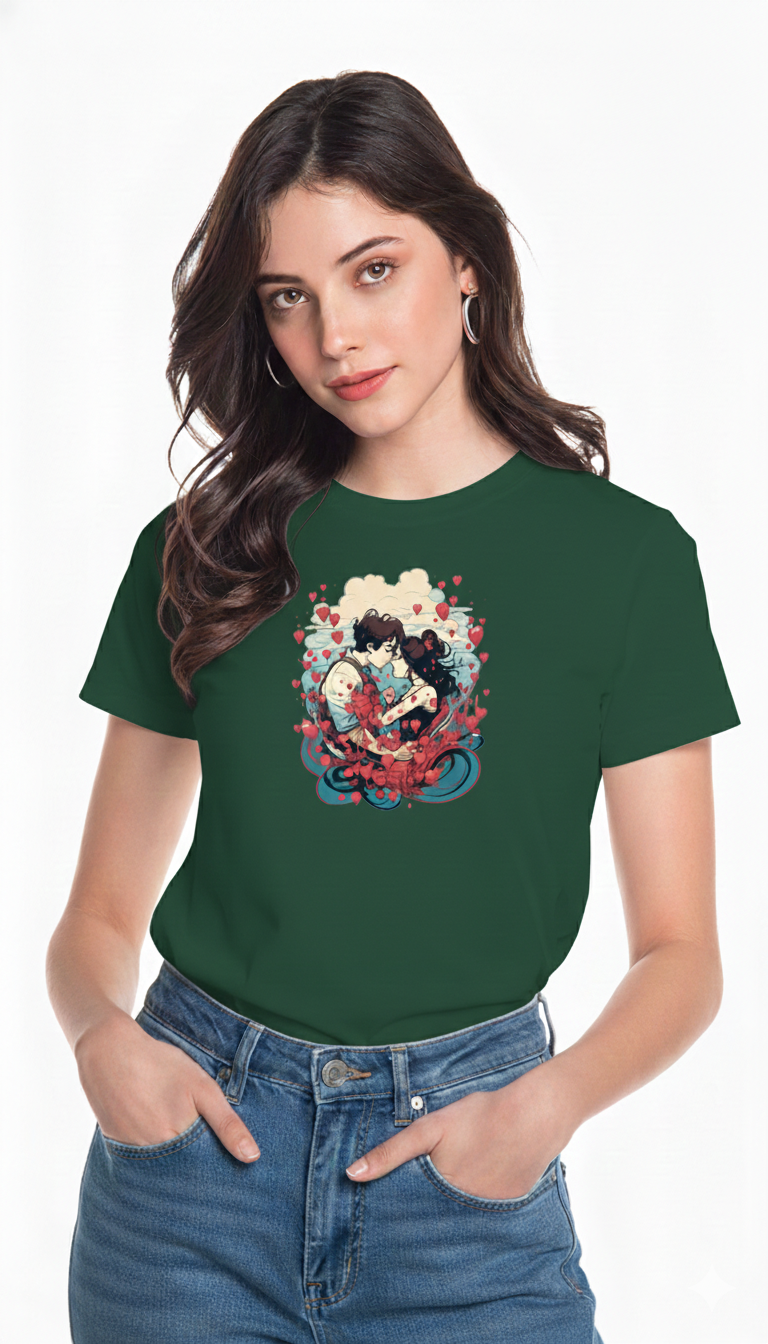 Love is in the Air Women's Cotton T-shirt - Storeily