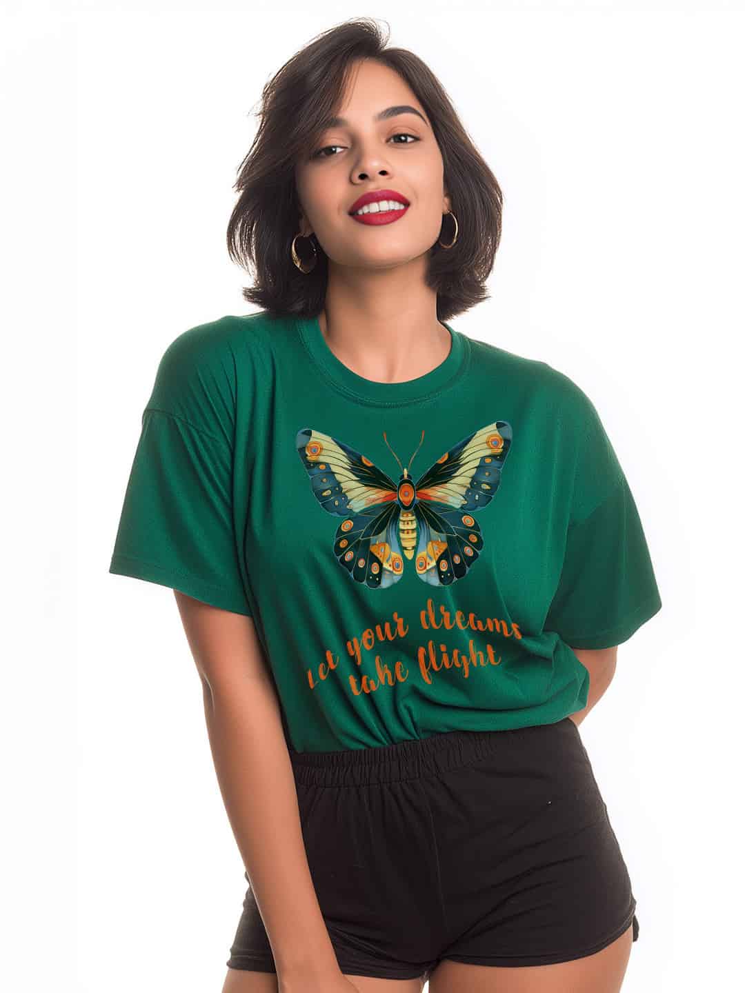 Butterfly Artwork Premium Oversized Cotton Tshirt