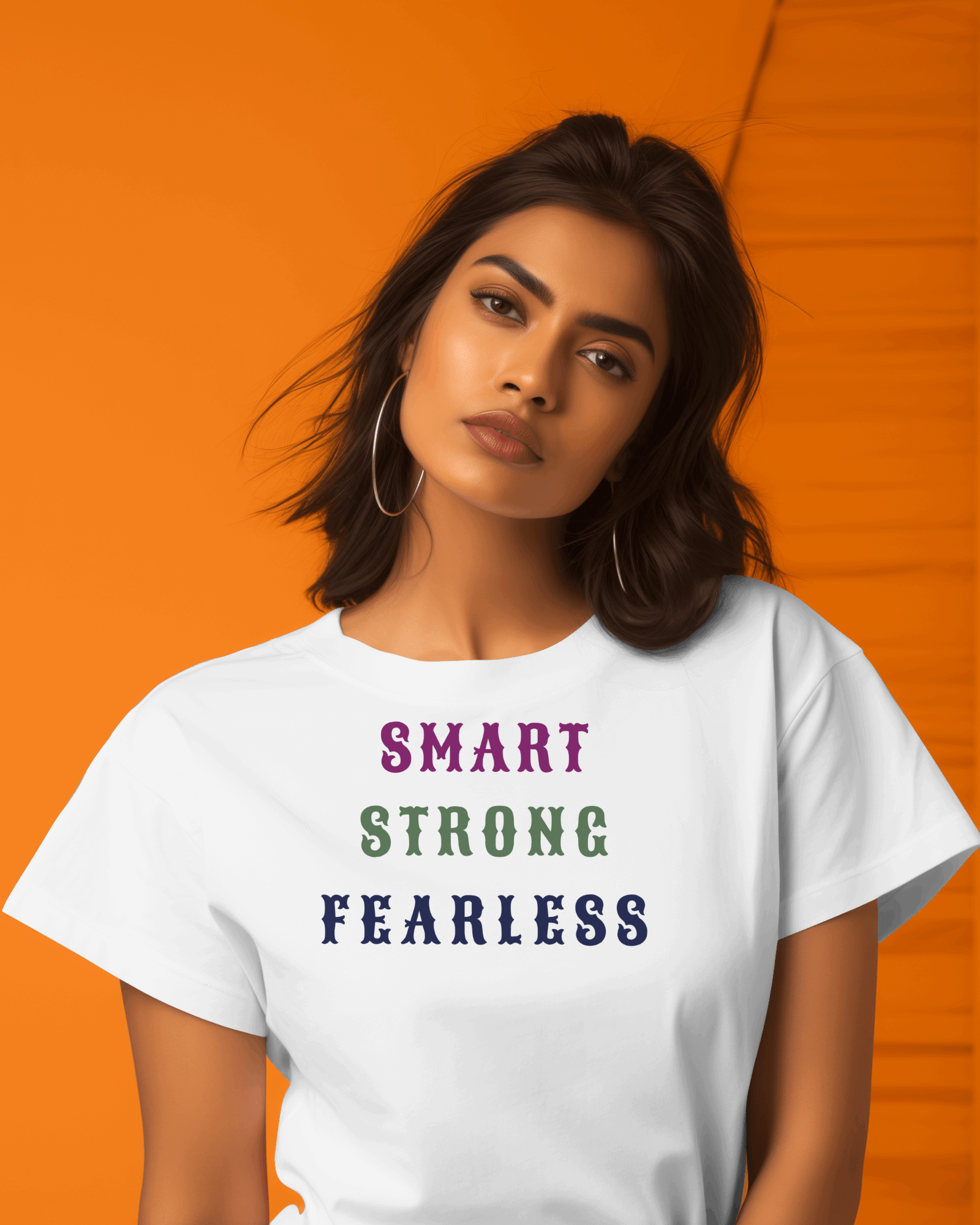 "Smart, Strong, Fearless" Women's Cotton T-Shirt