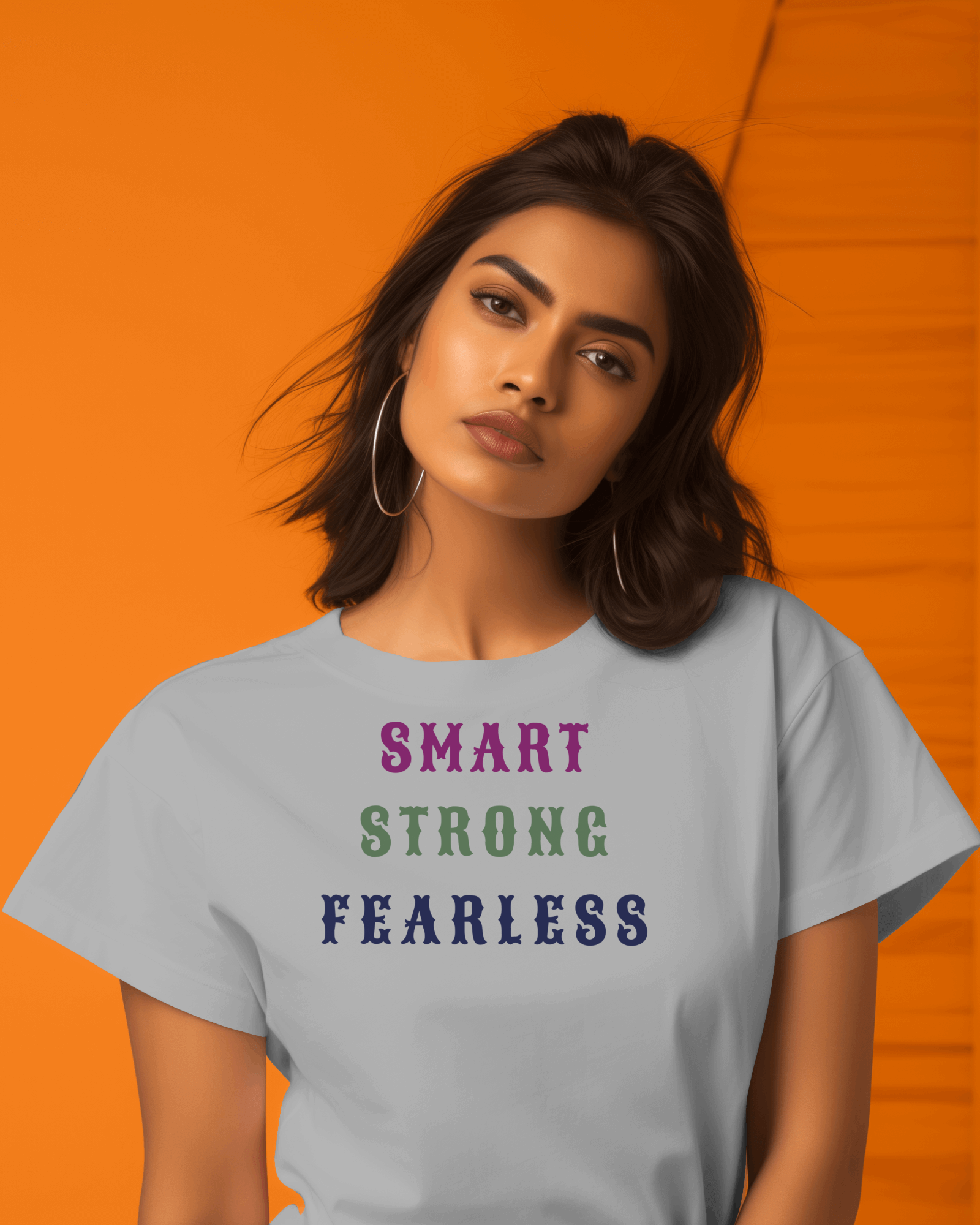 "Smart, Strong, Fearless" Women's Cotton T-Shirt