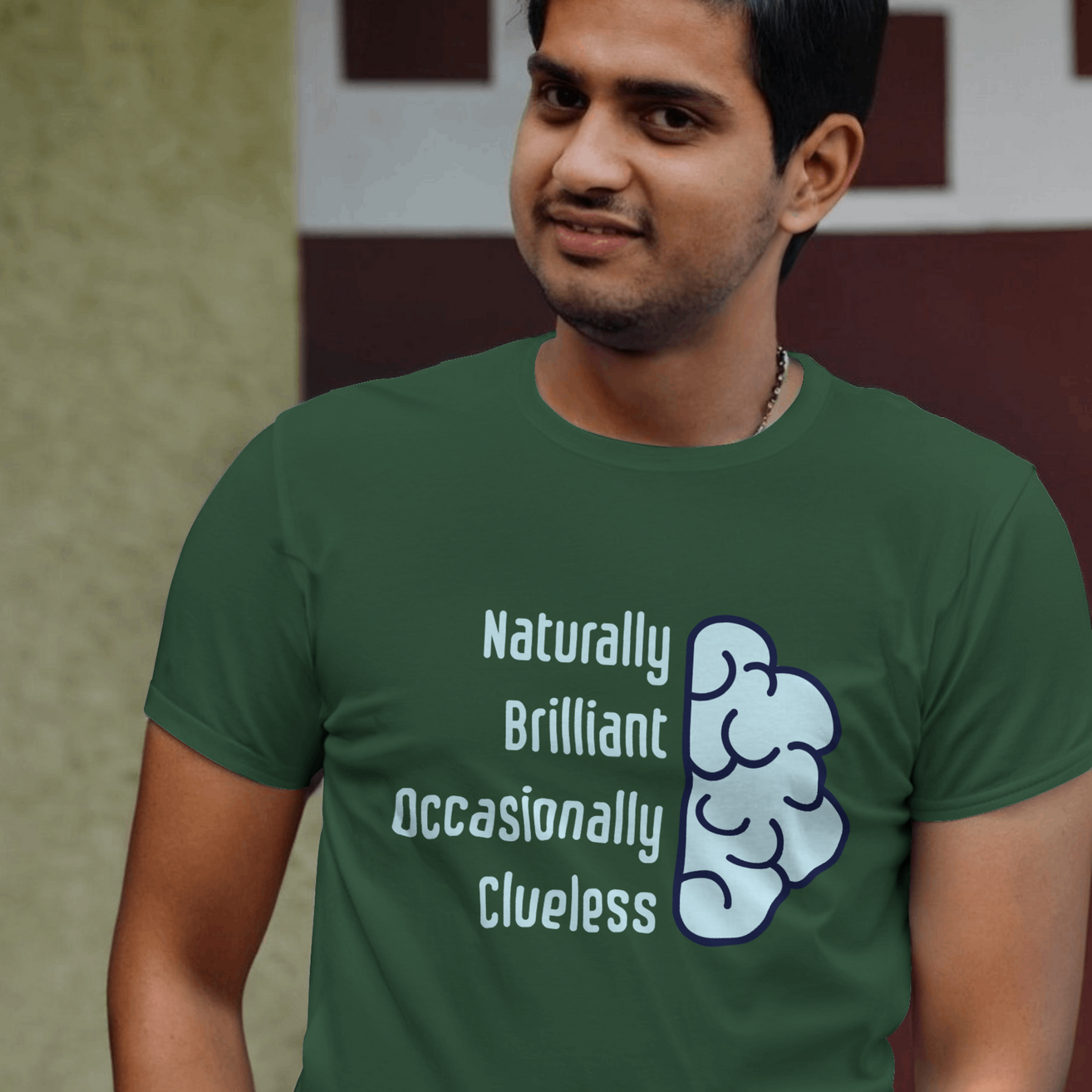 Naturally Brilliant Occasionally Clueless Men's Graphic T-Shirt