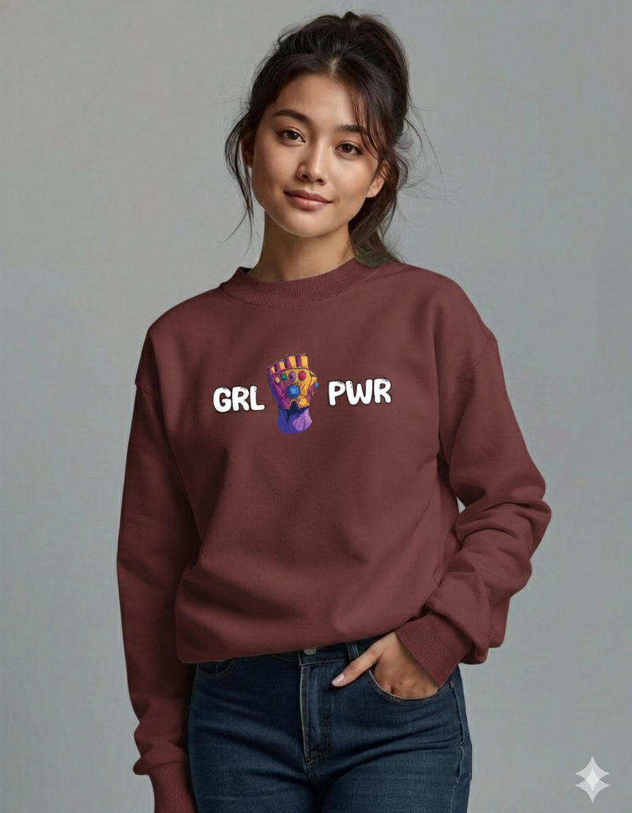 Girl Power Graphic Sweatshirt for Women | Storeily Winter Collection