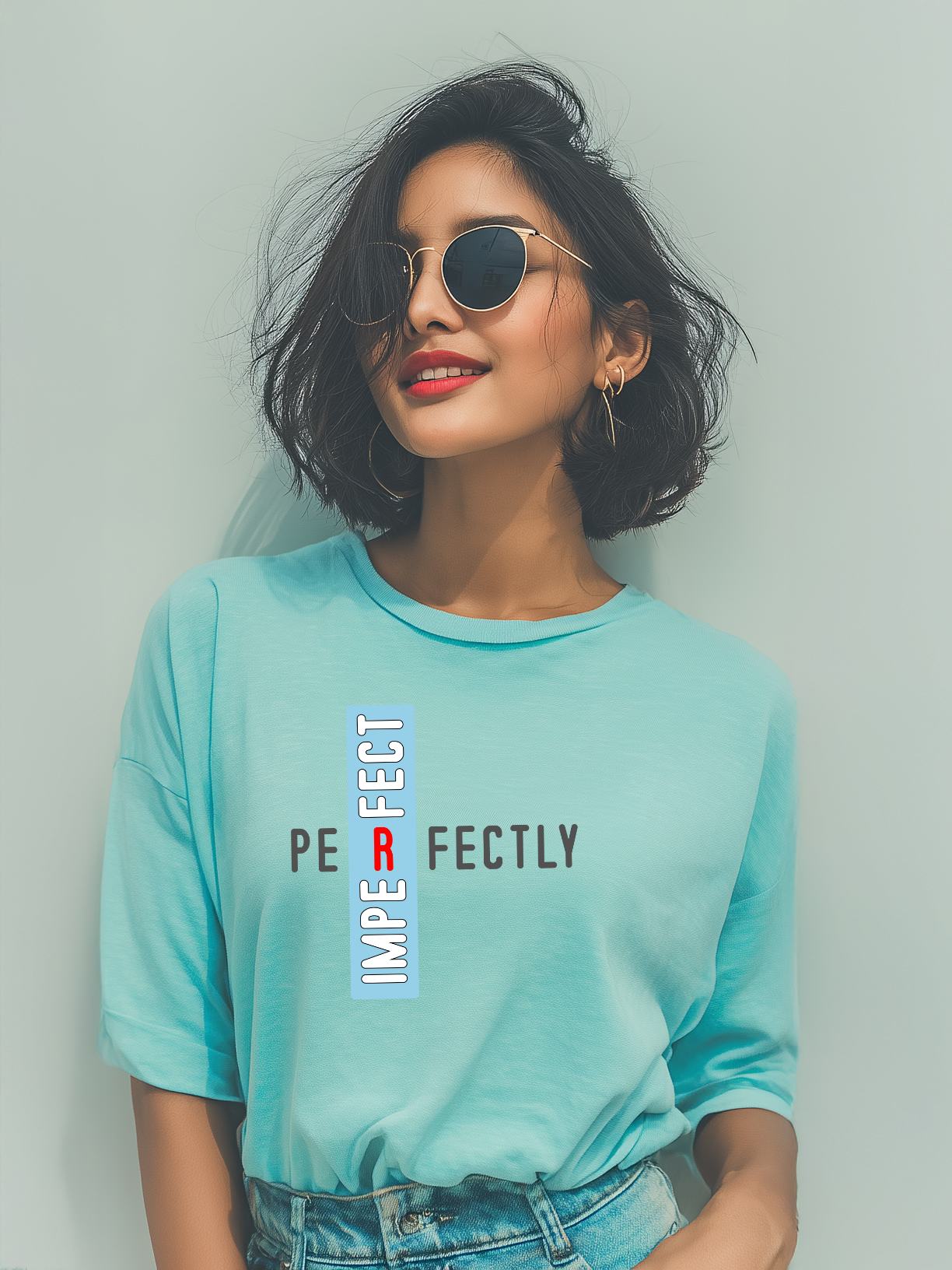"Perfectly Imperfect" Women's Cotton Oversized Cotton T-Shirt