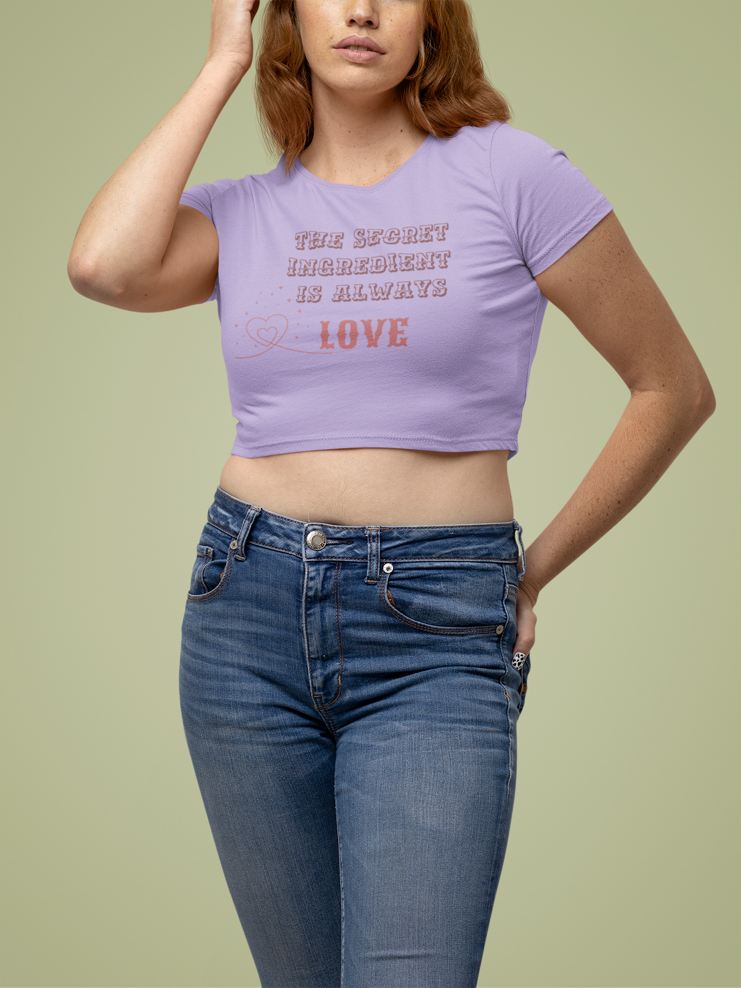 "Secret Ingredient is Always Love" Women's Crop Top – Love's Special Recipe