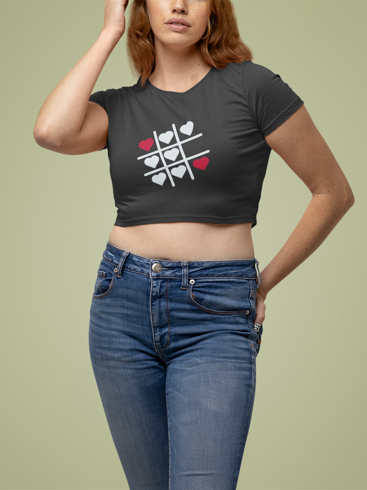 Women's 'Tic Tac Toe' delight cotton Crop top| Storeily