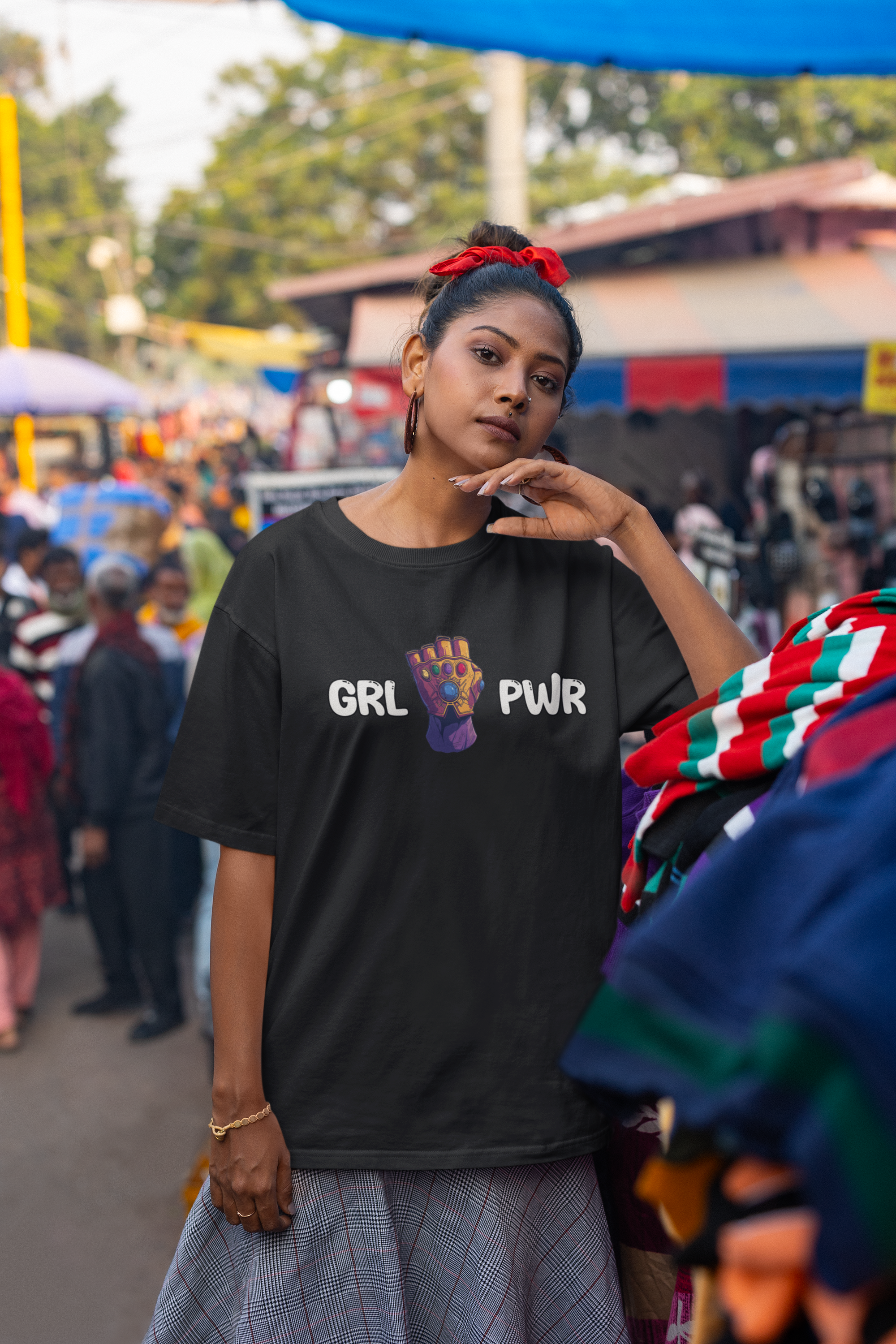 Empower yourself with 'Girl Power' Cotton Oversized T-Shirt| Storeily